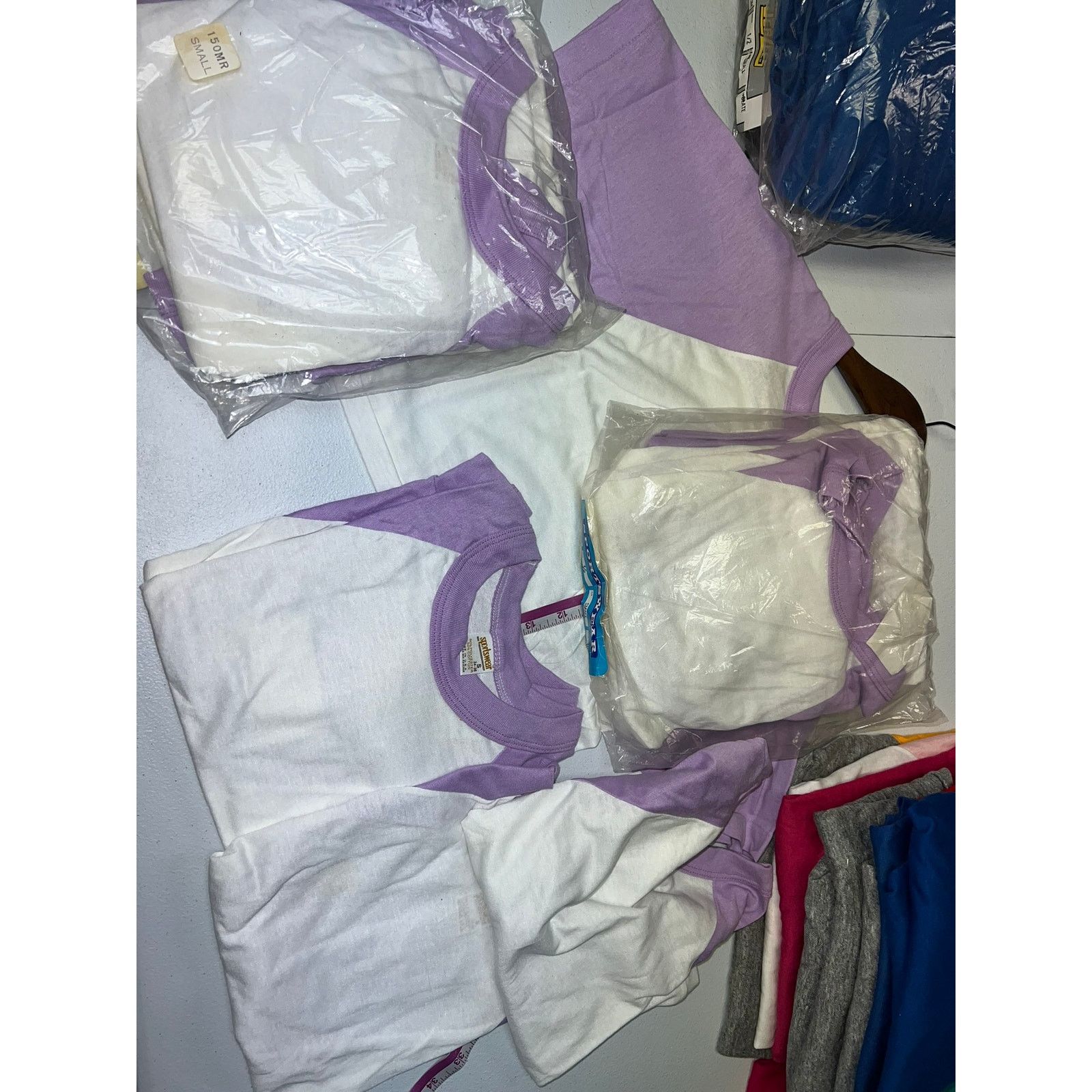 Other 80s Women's Sportswear White Purple Crop Top Shirt Women S Size S / US 4 / IT 40 - 9 Thumbnail
