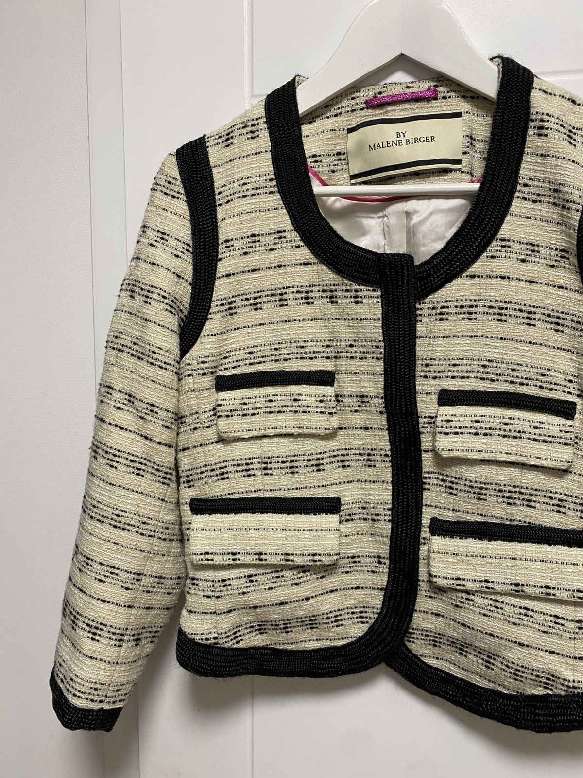 By Malene Birger × Designer Blazer By Malene Birger size 36 knitted abstract avantgarde Size XS / US 0-2 / IT 36-38 - 2 Thumbnail