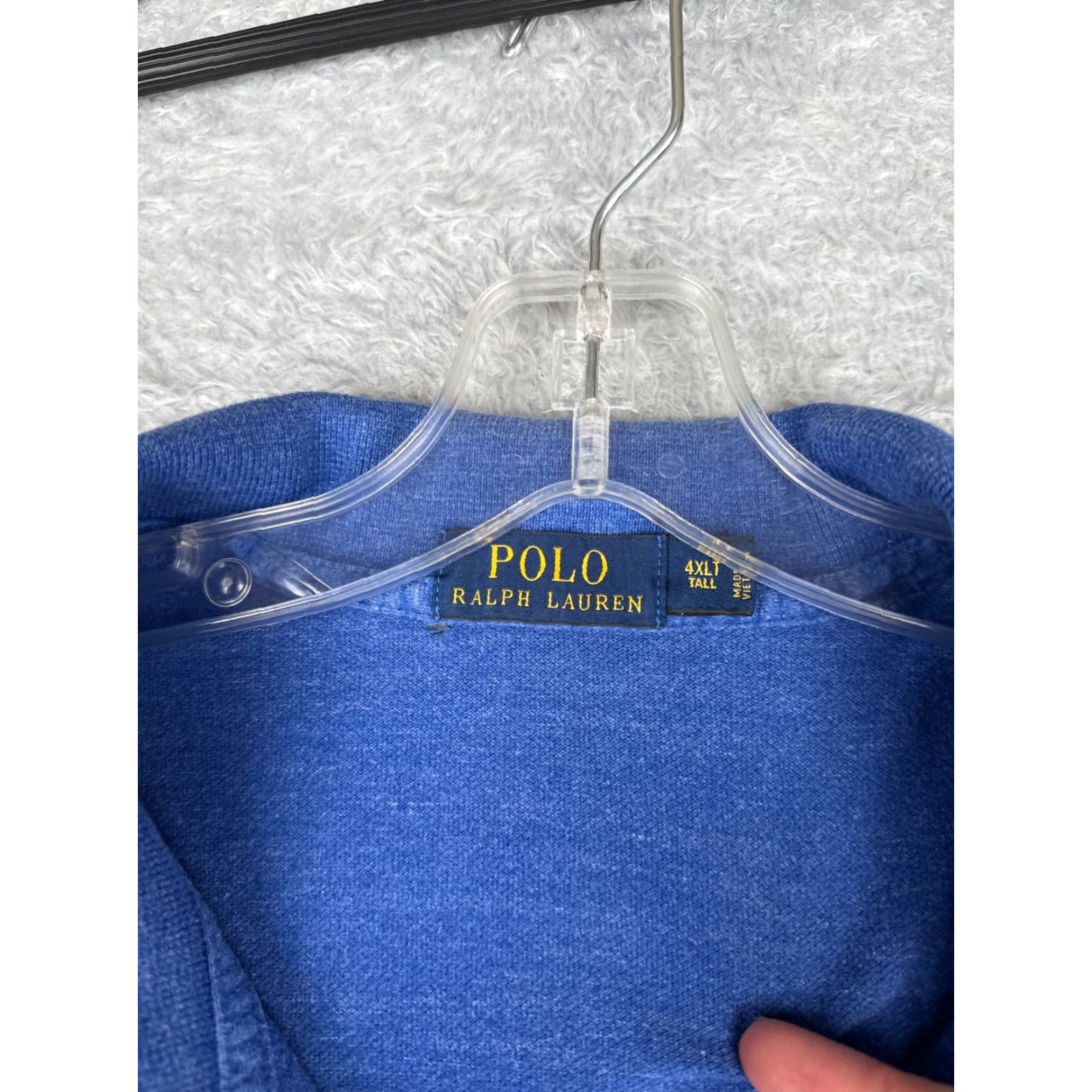Ralph Lauren VINTAGE Ralph Lauren Polo Shirt Mens 4XL Tall Blue Short Sleeve Cotton Jersey Big & Tall Size US XXL / EU 58 / 5 - 7 Thumbnail