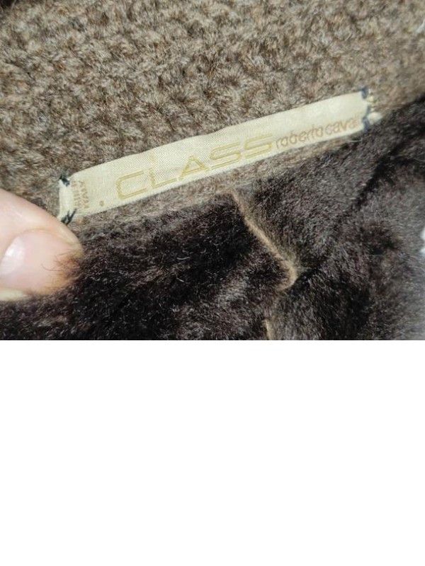 Roberto Cavalli VINTAGE SHEARLING LEATHER TRIBE COAT Size M / US 6-8 / IT 42-44 - 4 Thumbnail