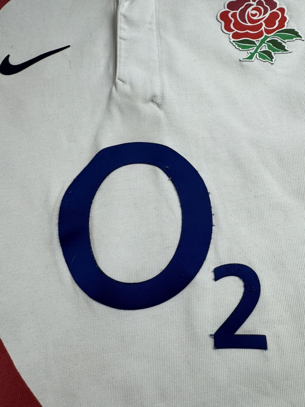 Nike Vintage Nike England 2003/2004 Rugby Y2K O2 Long Sleeve JerseyPolo T Shirt Size US L / EU 52-54 / 3 - 7 Thumbnail