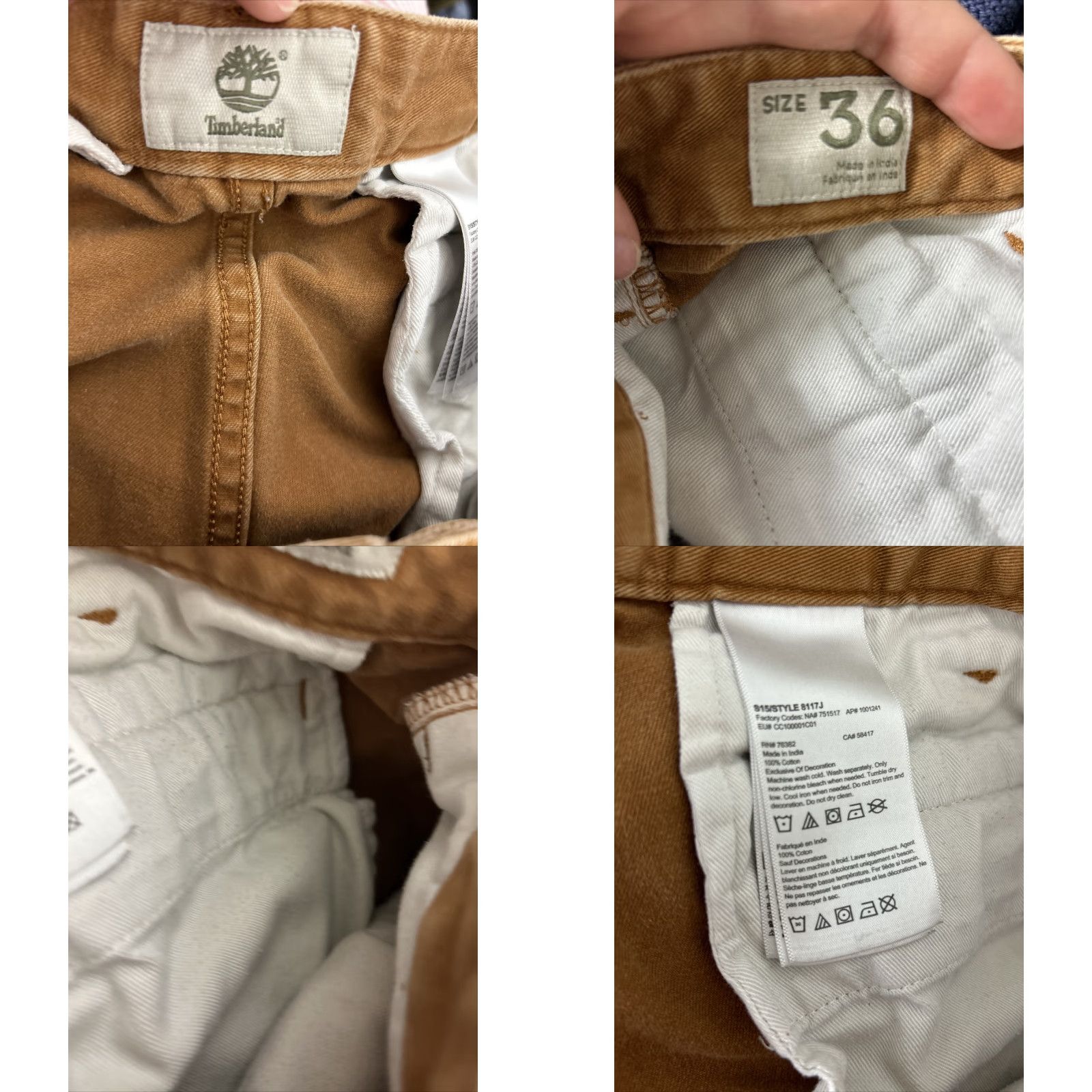 Timberland Timberland Grafton Lake Shorts Men's 36x9 Duck Brown Cotton Denim Casual Outdoor Regular Front Button Closure Mens Brown Denim Shorts Size US 36 / EU 52 - 9 Thumbnail