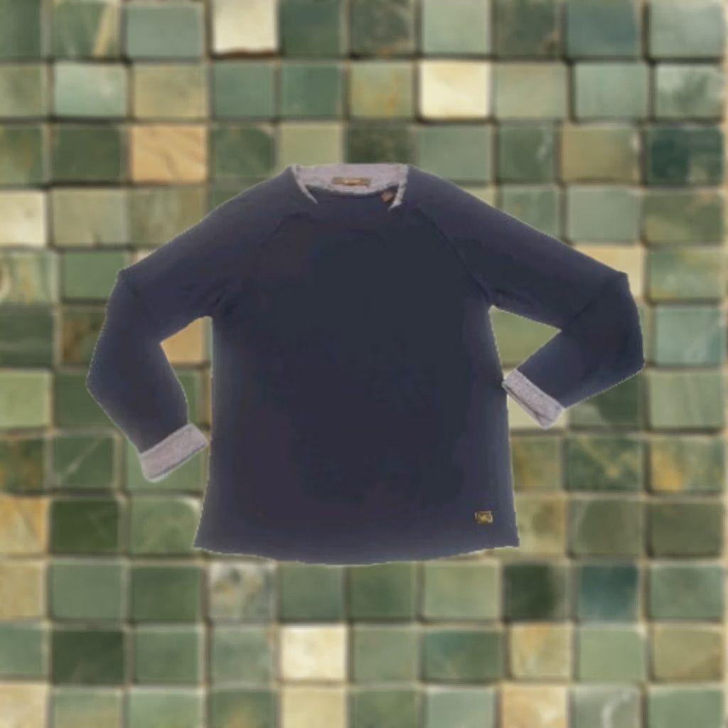 Scotch & Soda Scotch Soda Mens Lightweight Navy Blue Sweater Sz Large Fabric Trim Luxury Size US L / EU 52-54 / 3 - 1 Thumbnail