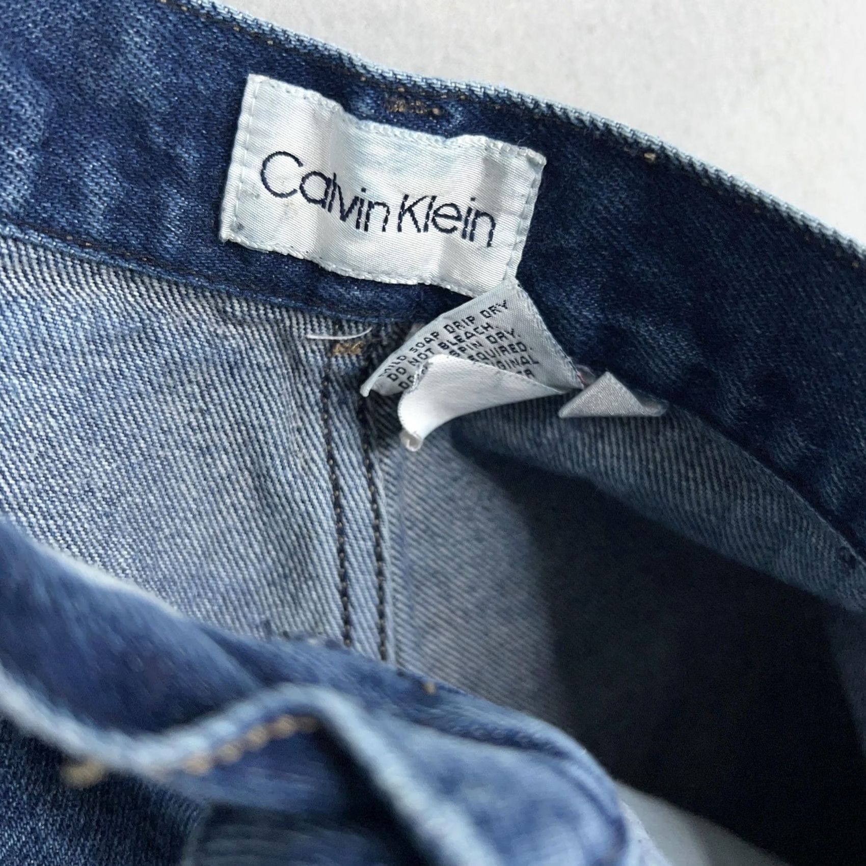 Vintage VINTAGE Calvin Klein Jeans Womens 12 Blue High Rise Tapered Denim 80s USA Made Jeans Women Blue 80s 90s Mens Womens Boys Girls Size 34" / US 12 / IT 48 - 6 Thumbnail