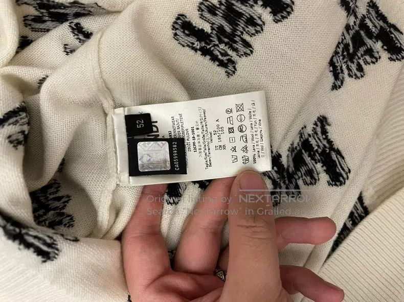 Fendi Fendi Full Logo Knit Sweater Size US L / EU 52-54 / 3 - 3 Thumbnail