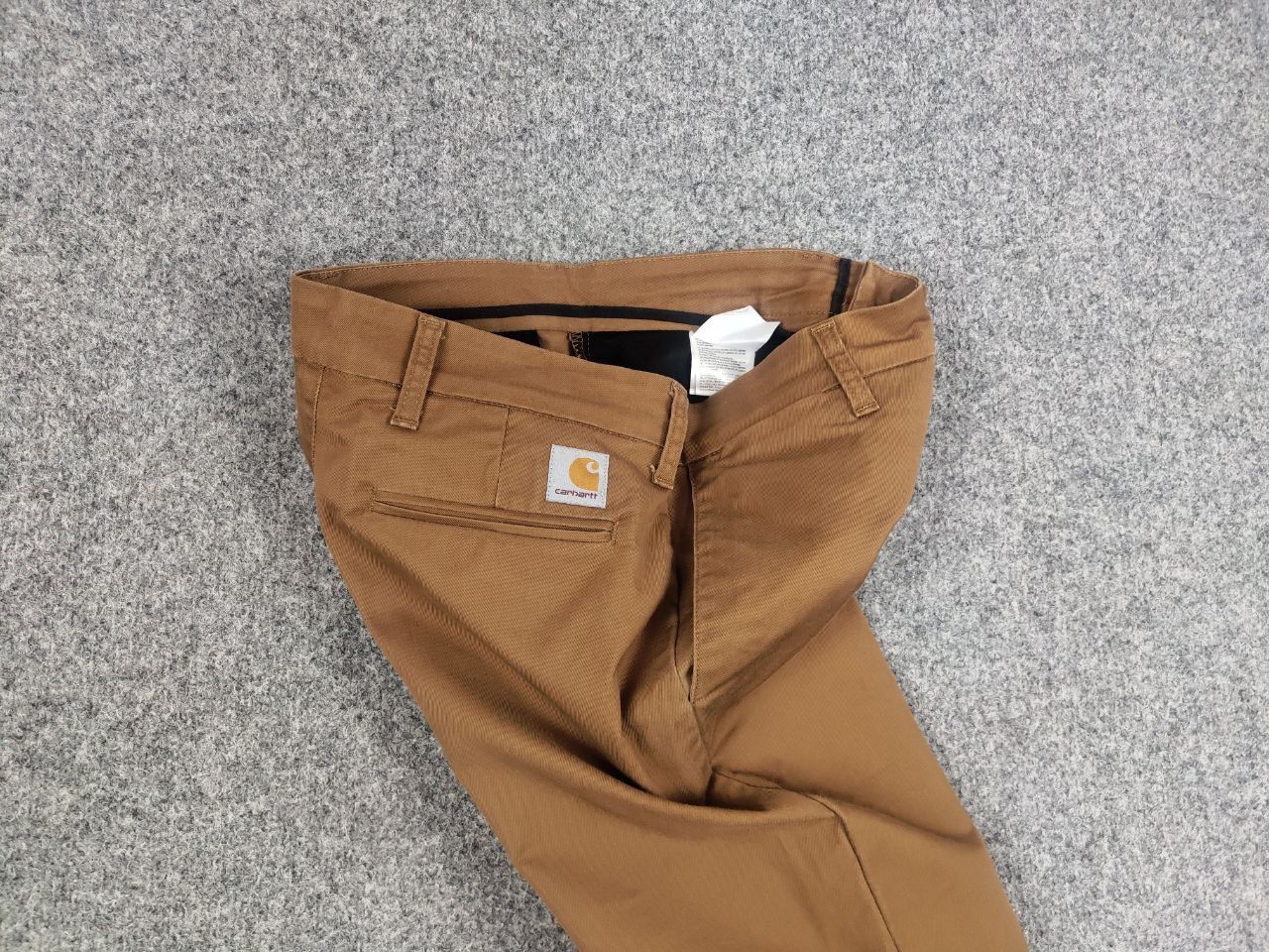 Carhartt Vintage Carhartt Wip Sid Pants Brown Logo Chino Trouser Size US 31 - 8 Thumbnail