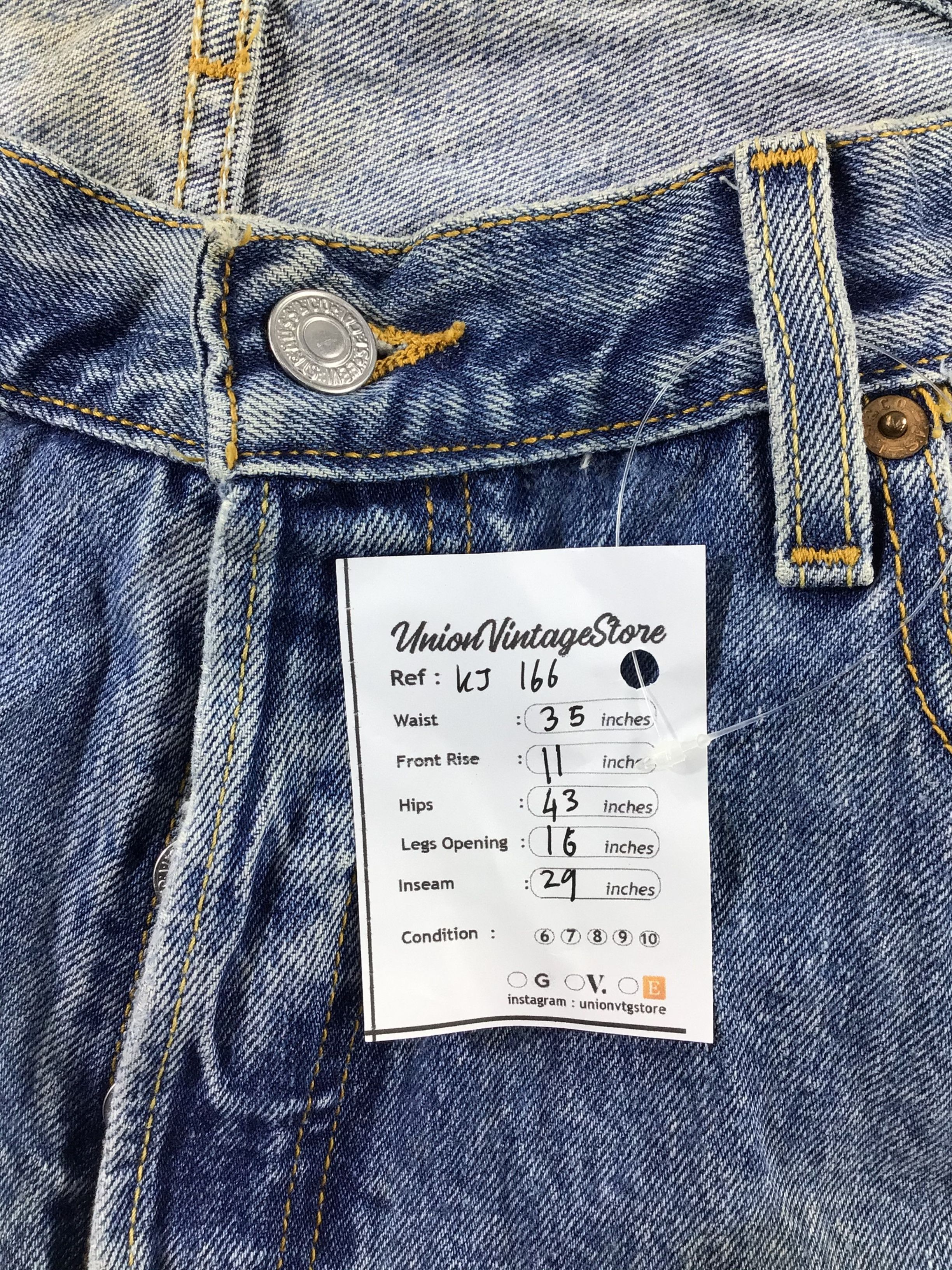 Levi's Vintage 90s Levis 501 Jeans Stone Wash Denim KJ166 Size US 34 / EU 50 - 12 Thumbnail