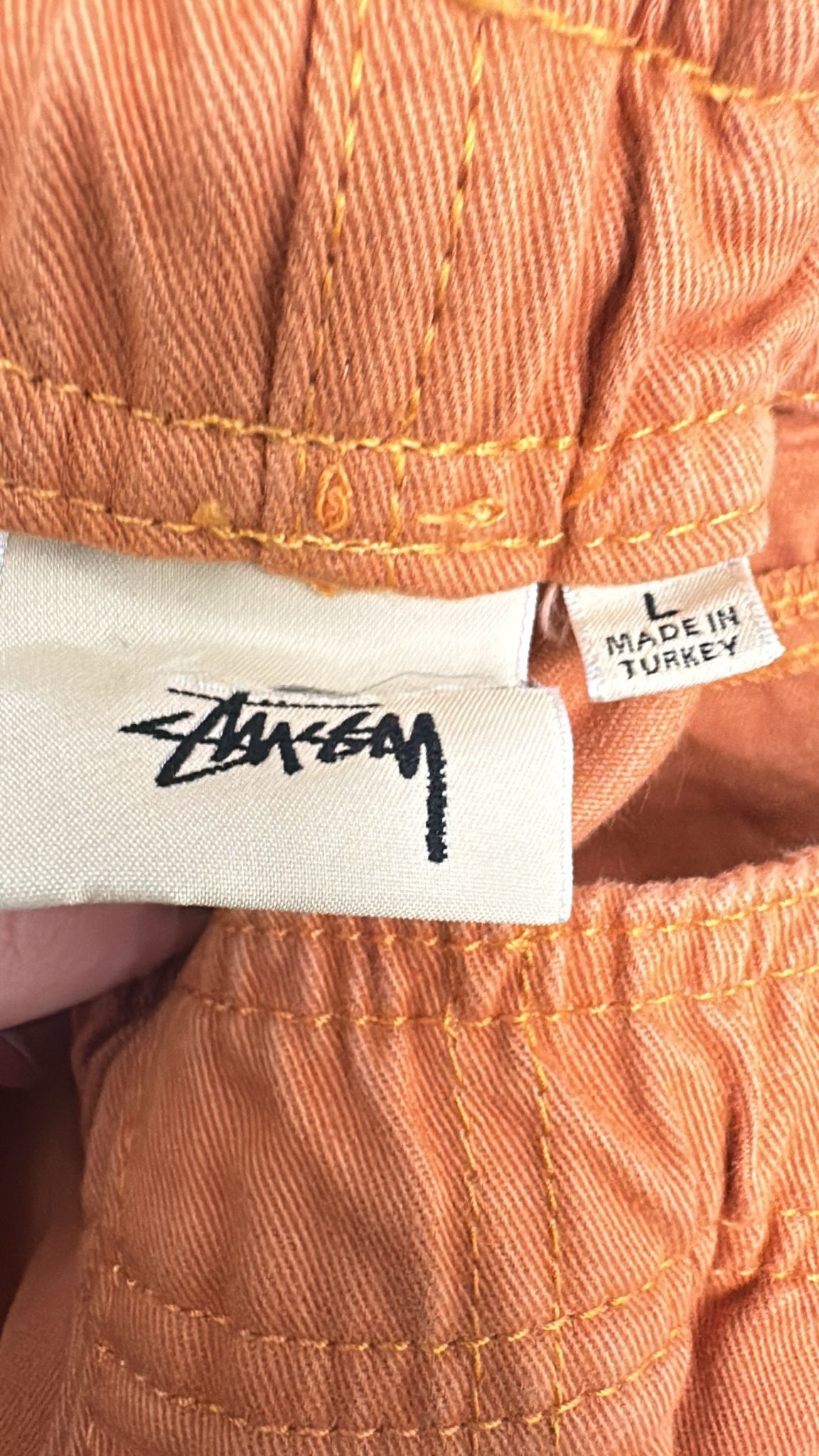 Stussy × Vintage Stüssy Brushed Beach Pant 'Orange' Size Large Size US 34 / EU 50 - 8 Thumbnail