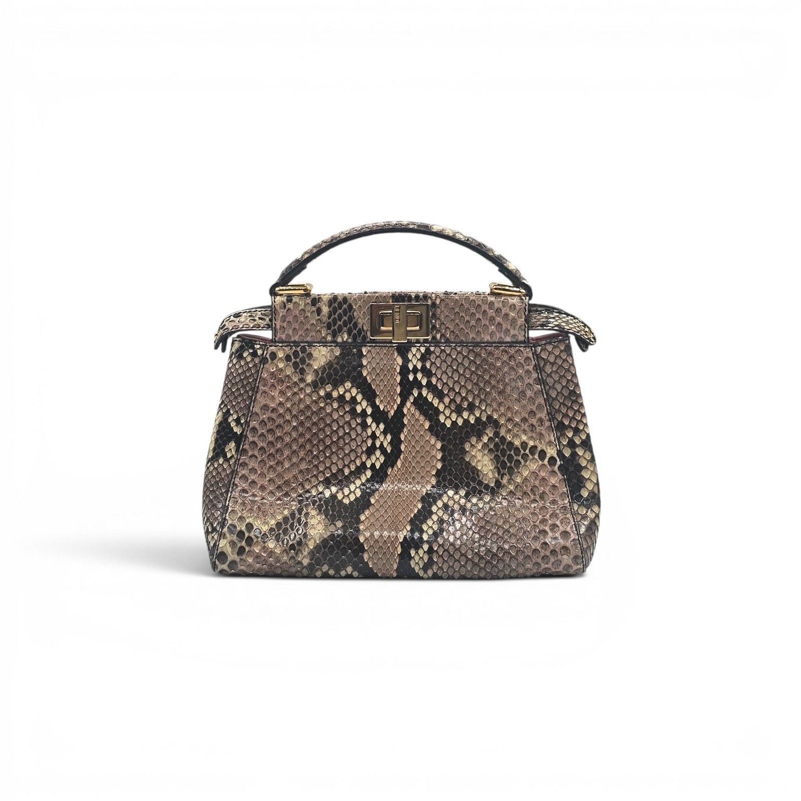 Fendi Fendi Peekaboo Python Snakeskin Top Handle Bag 8BN244 - New Size ONE SIZE - 1 Thumbnail