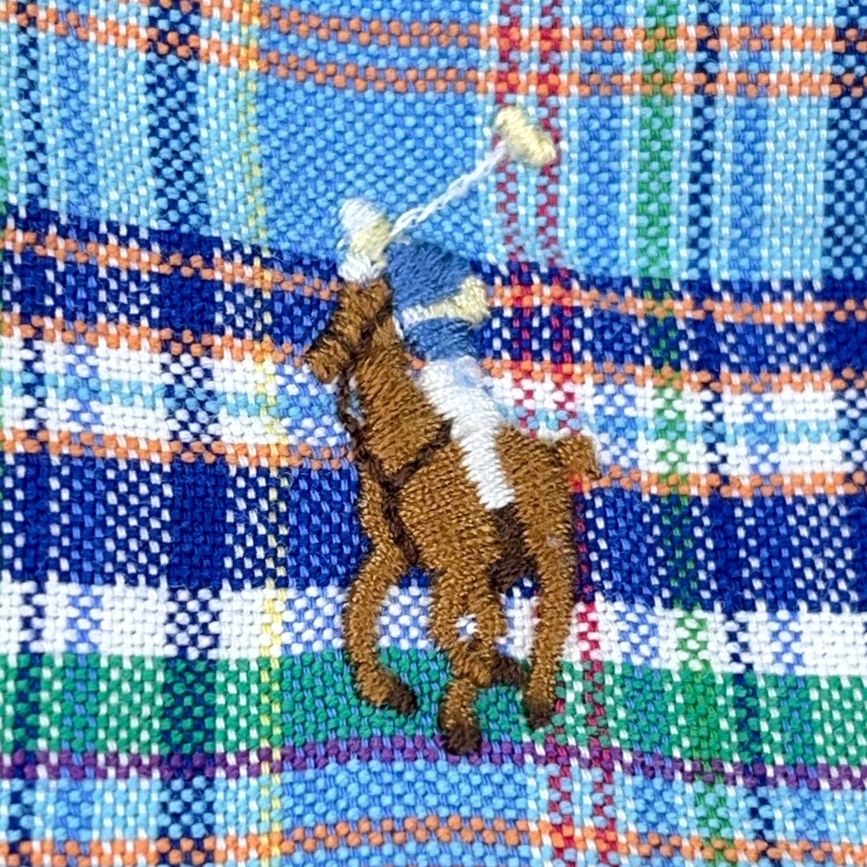 Ralph Lauren Ralph Lauren Shirt Men Medium Blue Plaid Button-Up Oxford Cloth Multi Flesh Pony Size US M / EU 48-50 / 2 - 4 Thumbnail