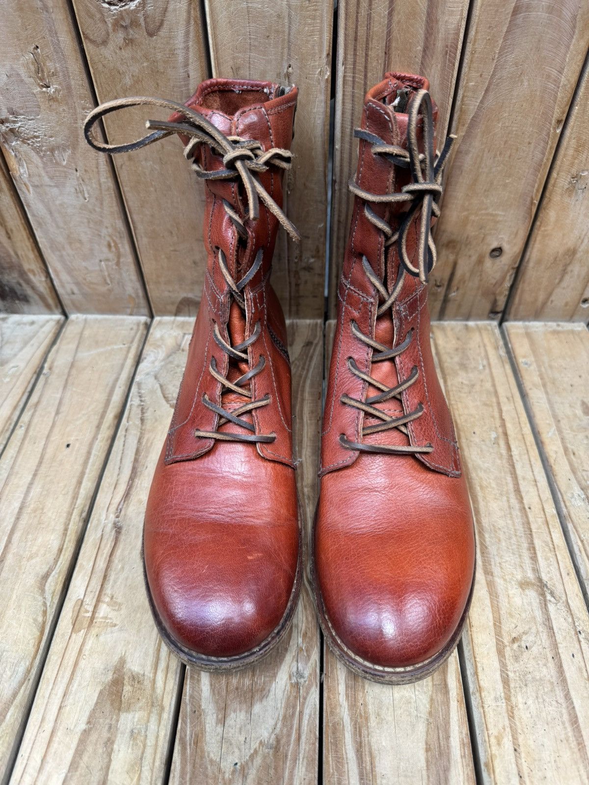 A.S.98 A.s 98 Red boho Women’s leather boots EUR 41 USA 9.5-10 UK 8 Size US 11 / IT 41 - 2 Thumbnail
