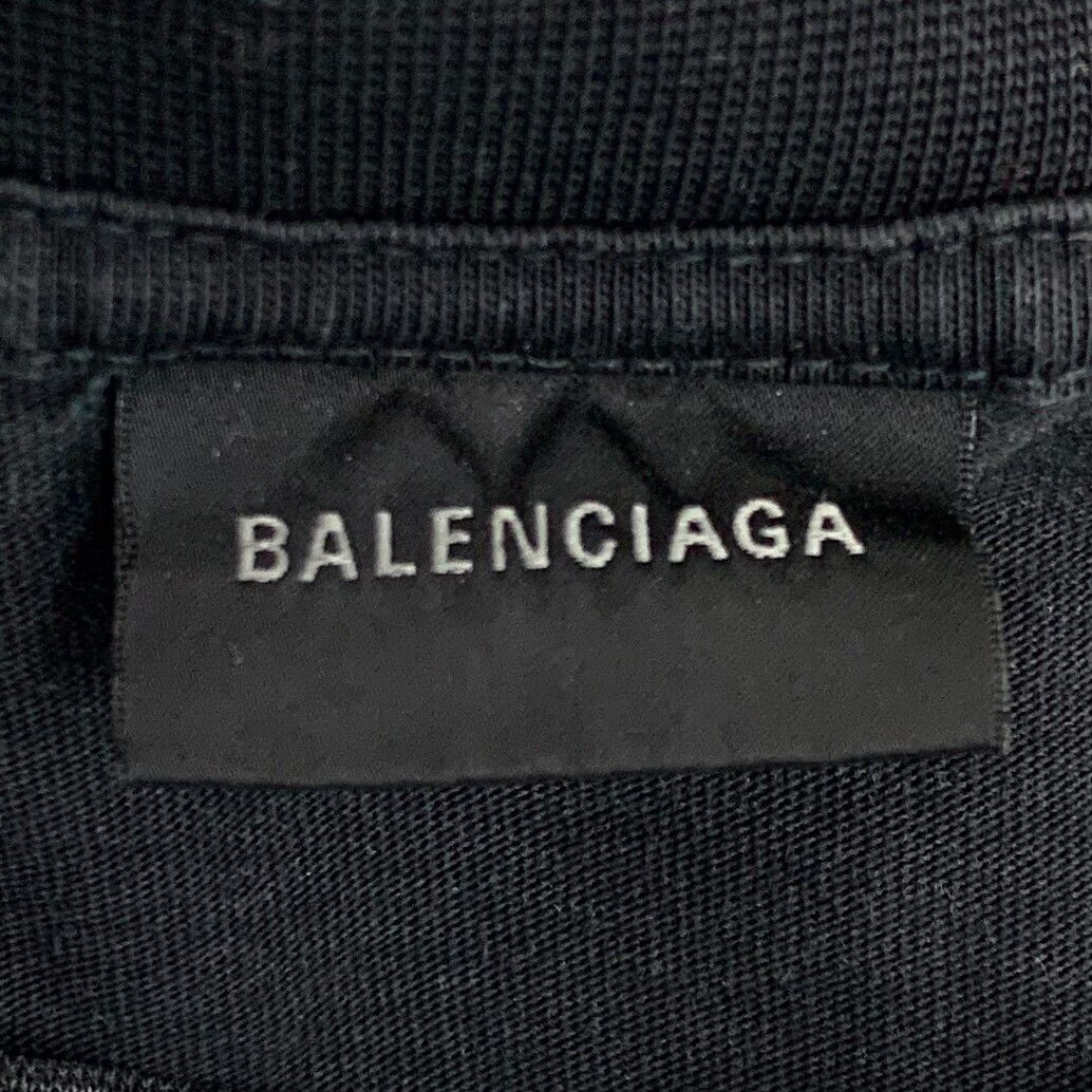 Balenciaga balenciaga black logo crystal cotton t-shirt Size US XS / EU 42 / 0 - 6 Thumbnail