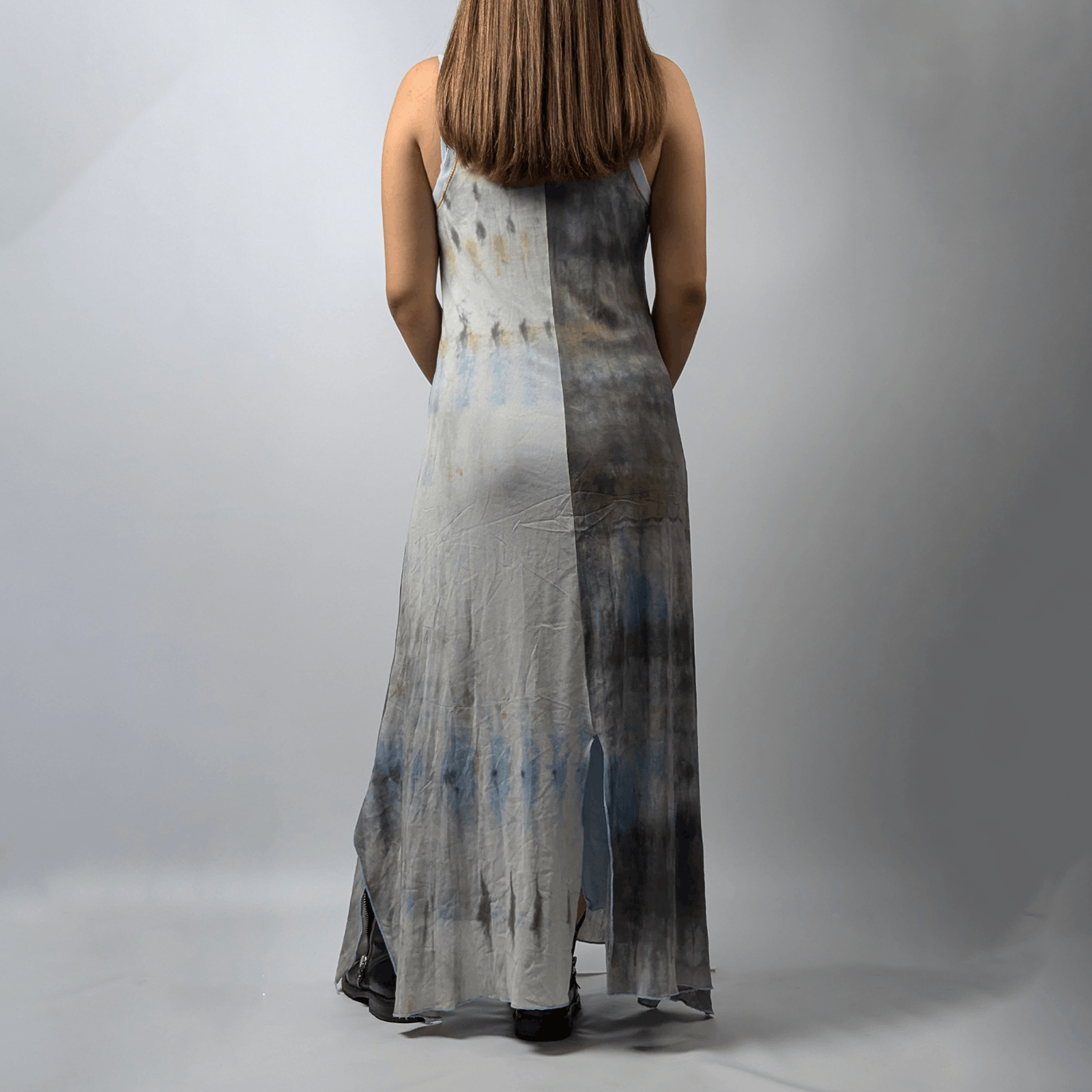 Cop Copine Cop Copine Vintage Y2K 2000s Dyed Asymmetric Mesh Long Dress Size M / US 6-8 / IT 42-44 - 2 Thumbnail