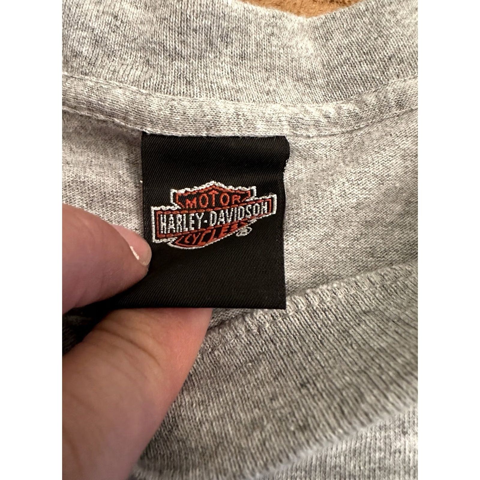 Harley Davidson VINTAGE Harley-Davidson T-Shirt 2XL Gray Short Sleeve Crew Neck Men Classic 80s Biker Motorcycle EUC Size US XXL / EU 58 / 5 - 5 Thumbnail