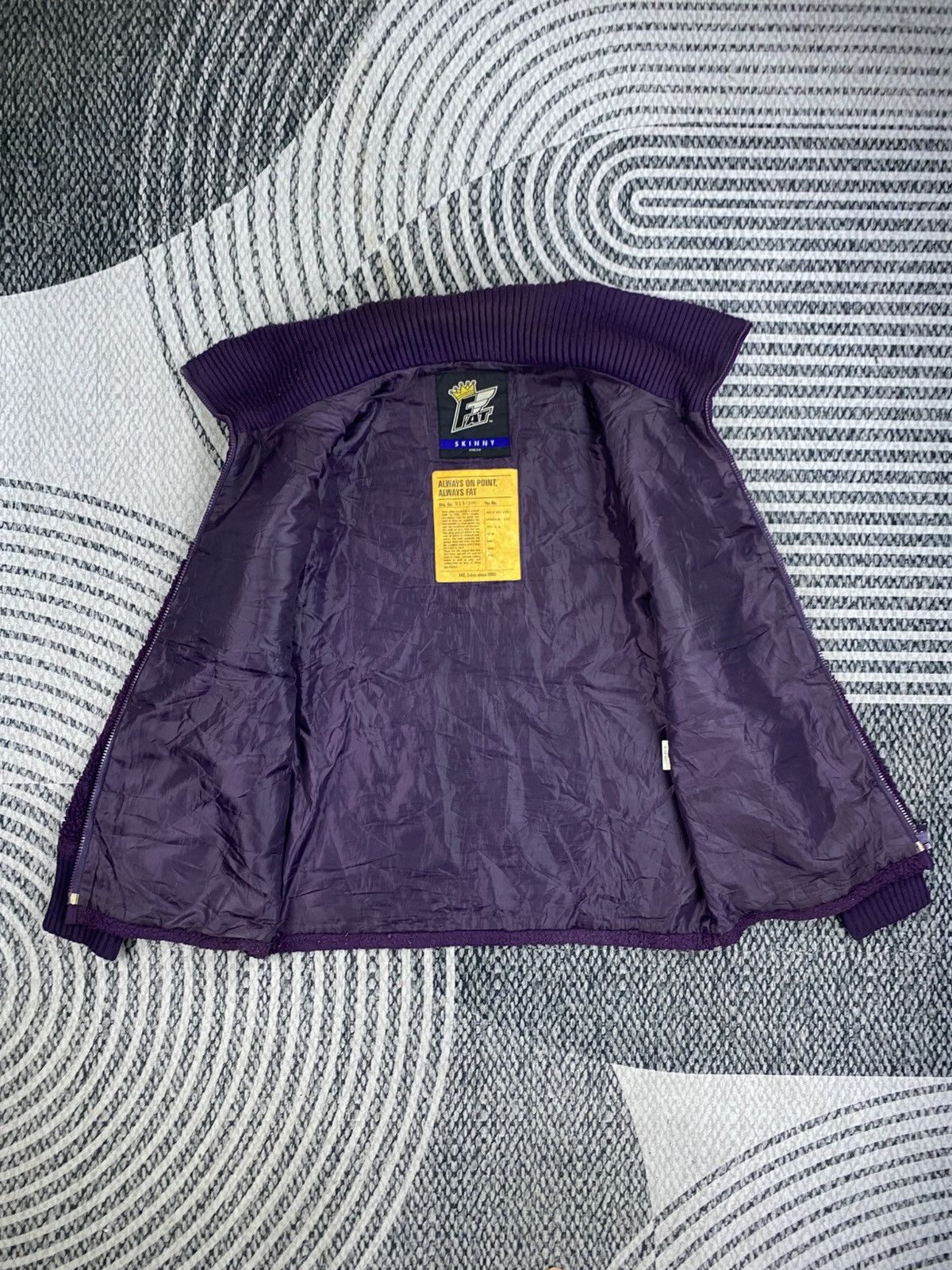Fat Tokyo FAT TOKYO Skinny Fleece Purple Zipper Jacket Size US M / EU 48-50 / 2 - 6 Thumbnail