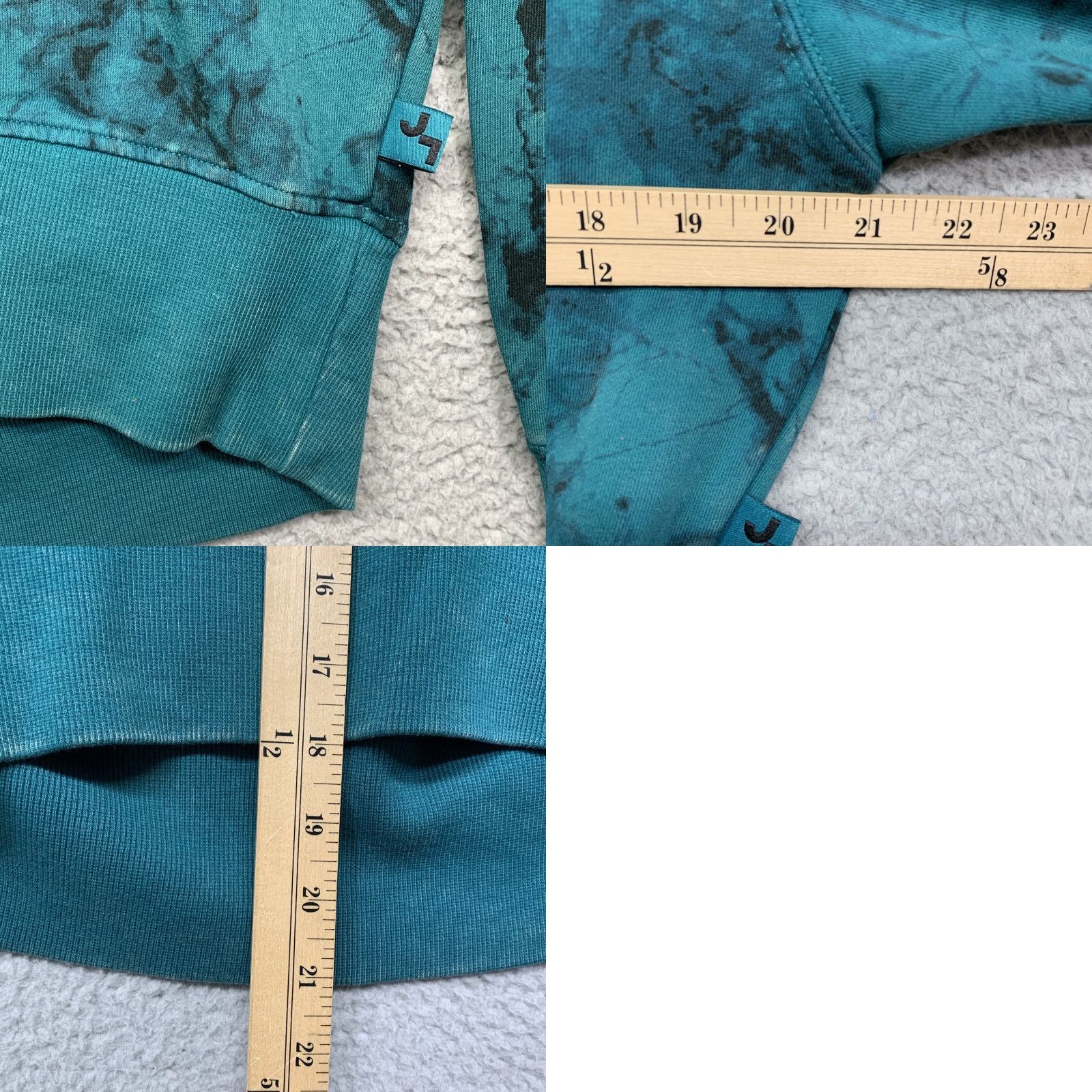 Vintage Joy Lab Sweatshirt Women's XS Green Marble Cropped Relaxed Fit NEW NWT Size XS / US 0-2 / IT 36-38 - 8 Thumbnail