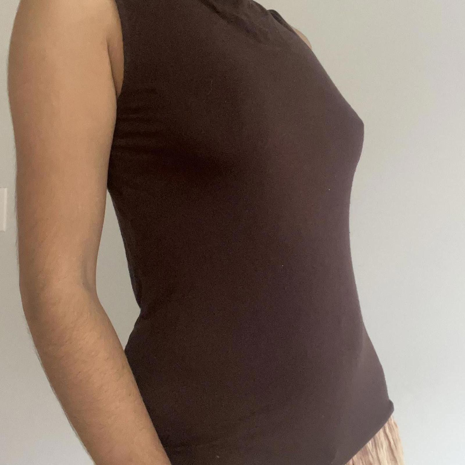 Other Brown 90s minimalist mock neck top #minimalist Size S / US 4 / IT 40 - 4 Thumbnail
