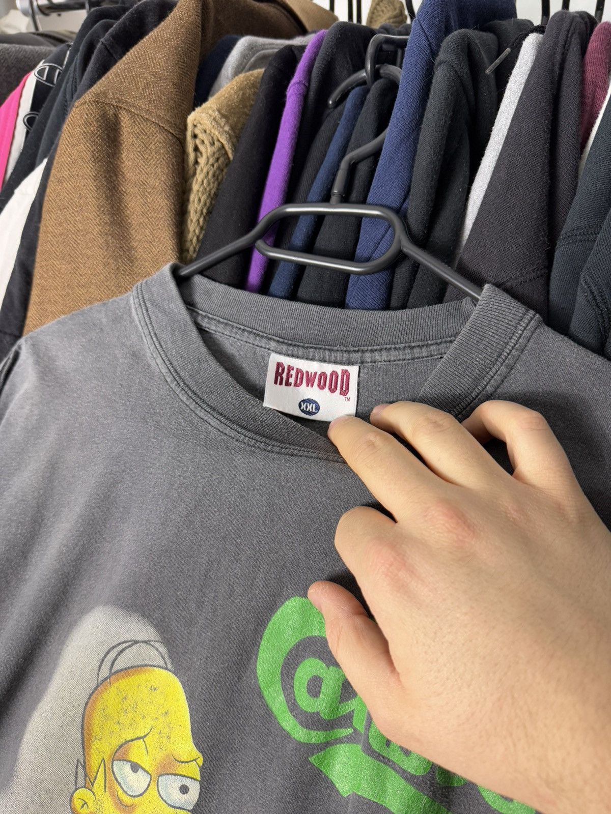 The Simpsons × Vintage Vintage The Simpson 1996 Carlsberg Redwood 90s Tshirt Washed Size US XXL / EU 58 / 5 - 3 Thumbnail