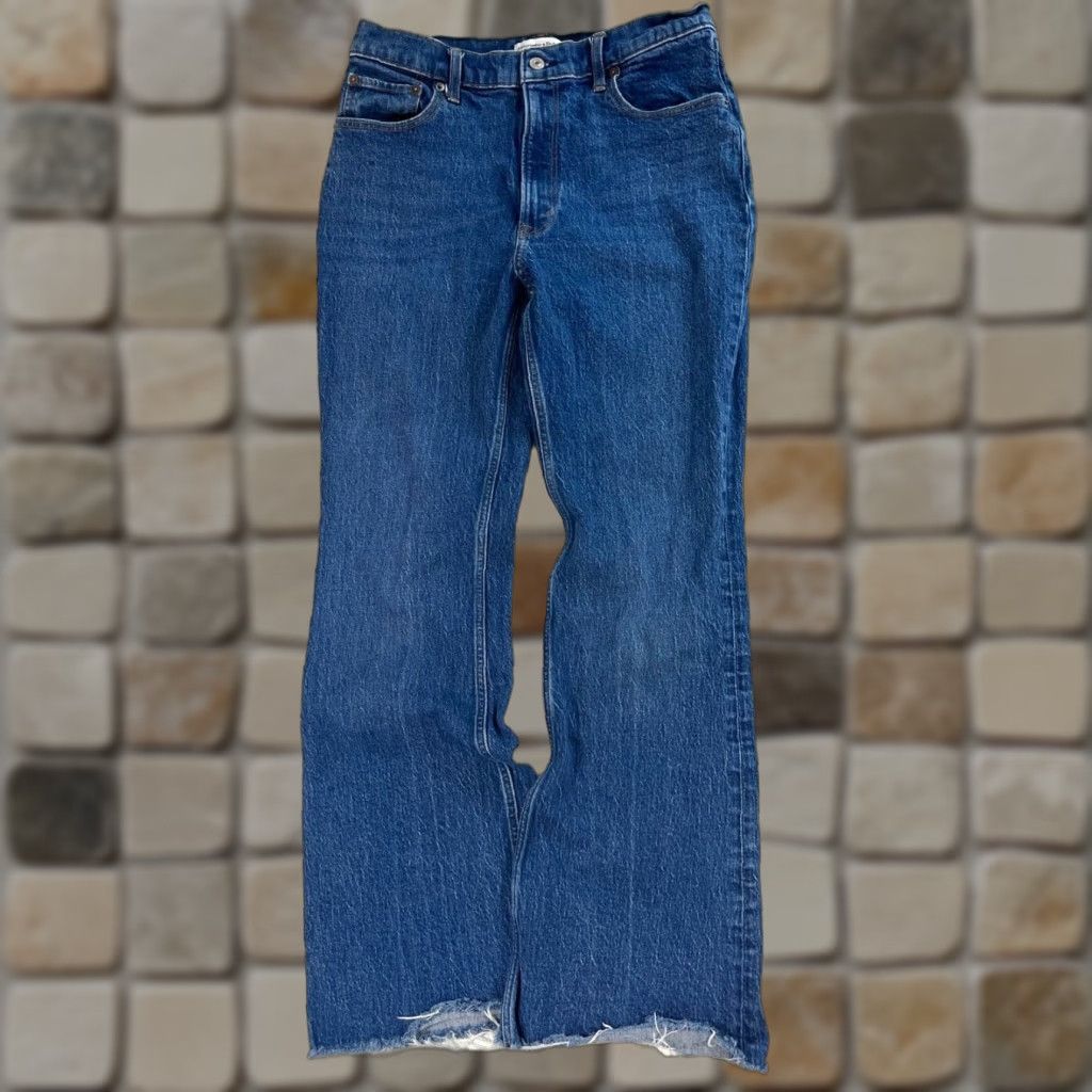 Abercrombie & Fitch Abercrombie & Fitch Women's The Vintage Flare High Rise Jeans Sz 30/10R Jeans Blue 90s Womens Size 30" / US 8 / IT 44 - 1 Thumbnail