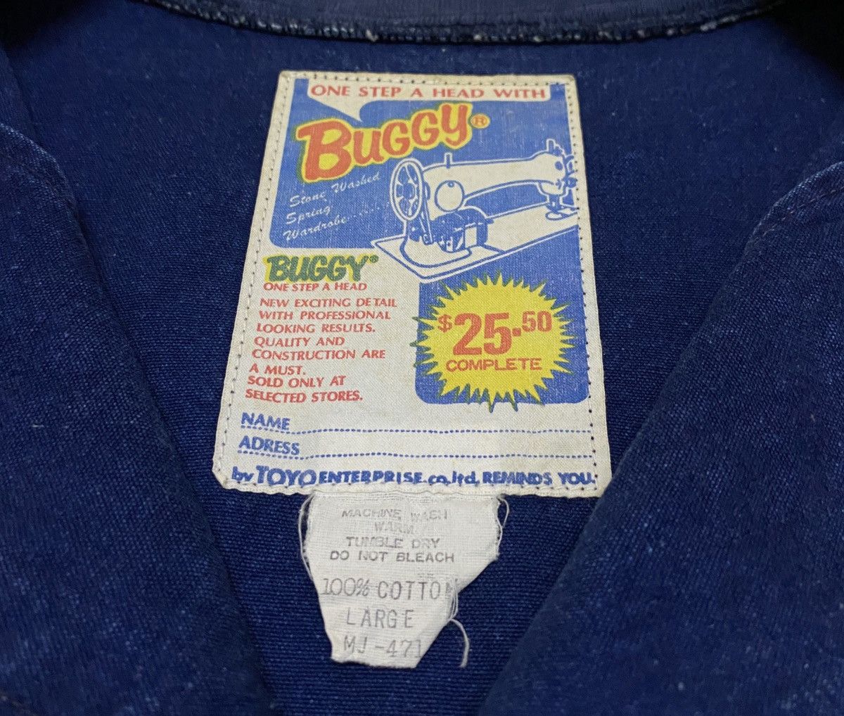 Toyo Enterprises Vintage Buggy By Toyo Enterprise Baseball Denim Jacket 1990s Size US L / EU 52-54 / 3 - 8 Thumbnail