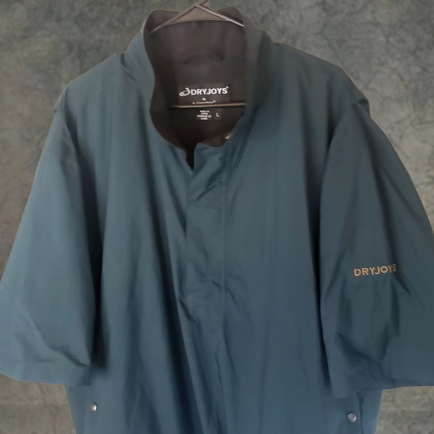 Footjoy FootJoy Dryjoys Windbreaker 1/2 Zip Pullover Shirt Jacket L Green Golf Windproof Water Resistant Casual Travel Workwear Mens Size US L / EU 52-54 / 3 - 1 Thumbnail