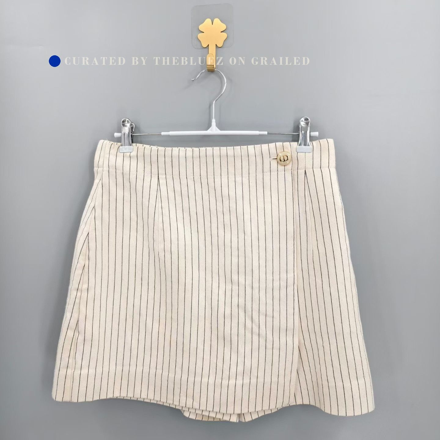 Dior Dior Off-White CD Button Vertical Striped Skort Size 36" / US 14 / IT 50 - 1 Thumbnail