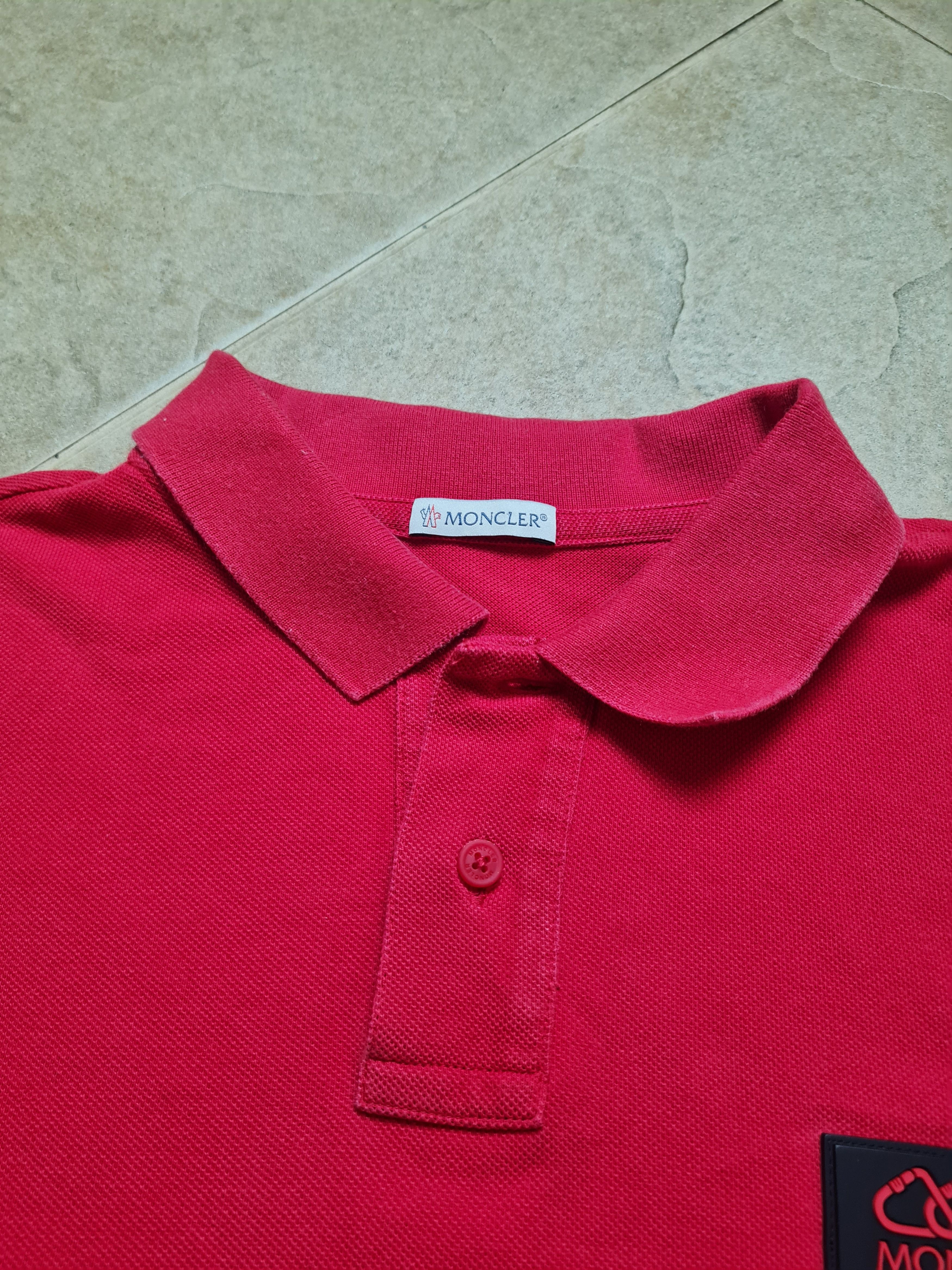 Moncler Mens T-Shirt MONCLER Logo Patch Polo Shirt In Red Size S Size US S / EU 44-46 / 1 - 25 Thumbnail