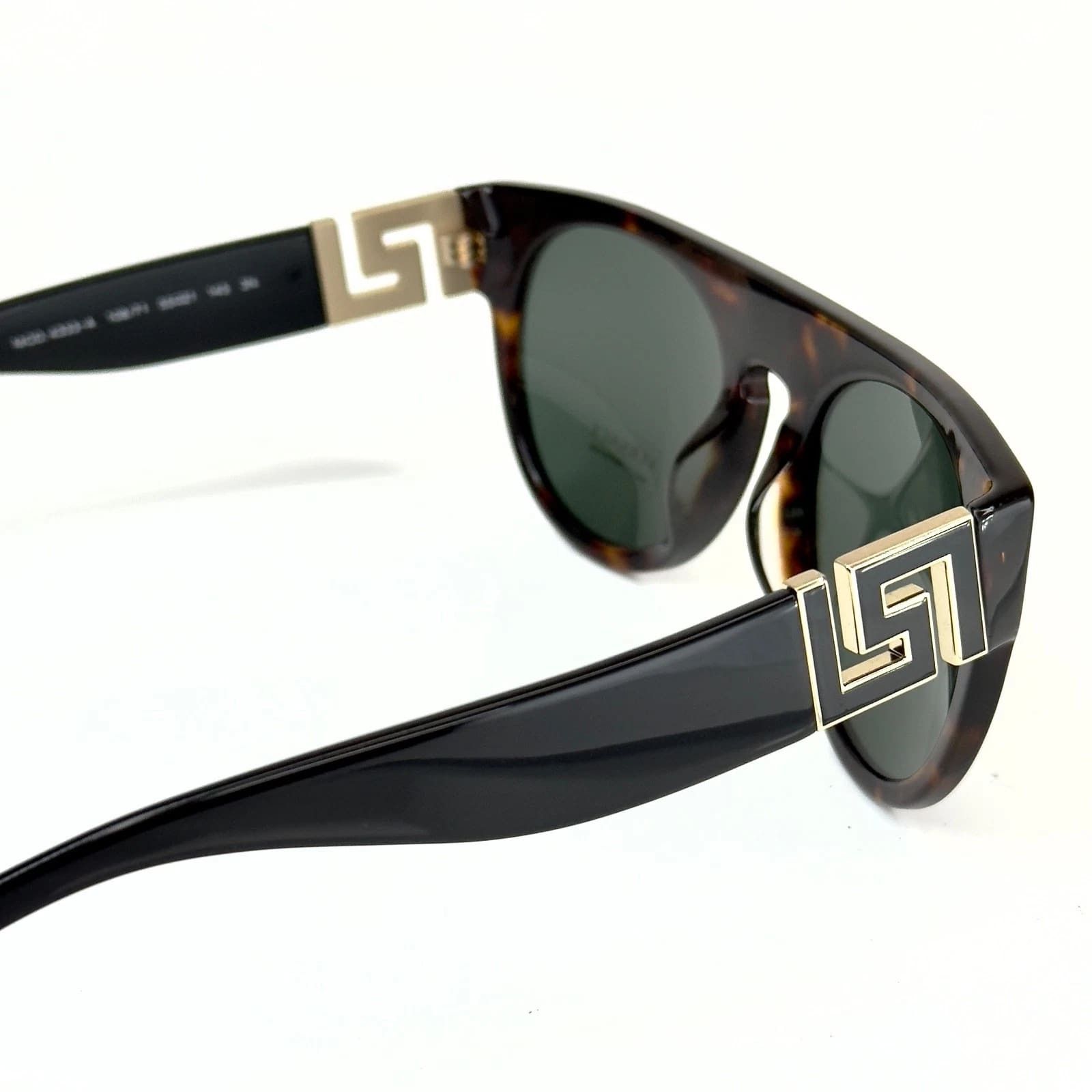 Versace VERSACE VE4333A 4333 Greca Round Bold Sunglasses Black Size ONE SIZE - 3 Thumbnail