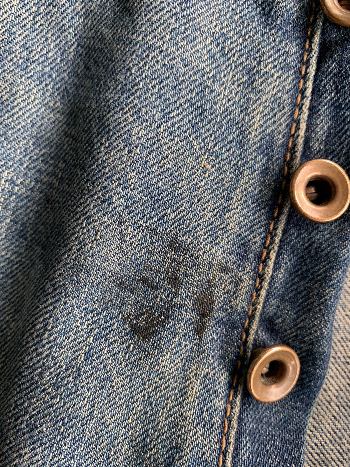 Edwin × Kapital EDWIN SELVEDGE 505X BUTTON FLY DISTRESSED DENIM Size US 30 / EU 46 - 24 Thumbnail
