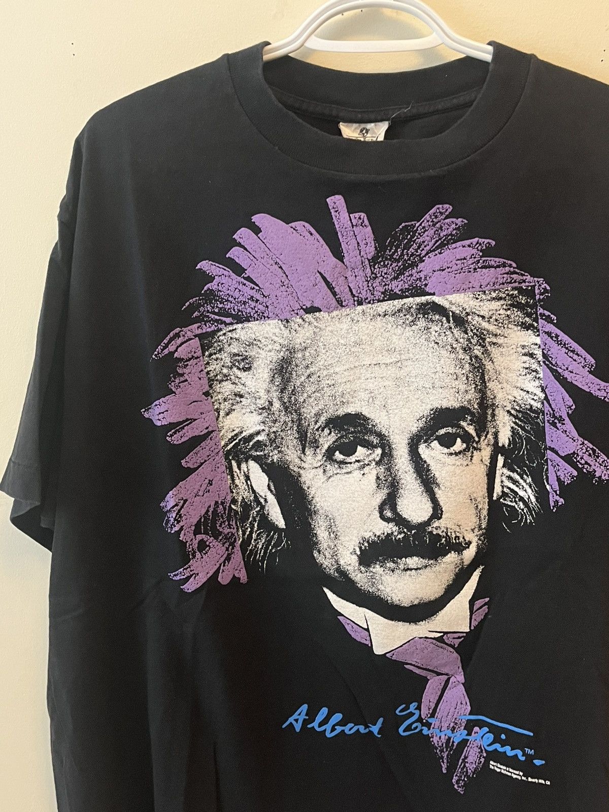 Vintage 90s Albert Einstein E=MC2 Science Art Tee Size US XL / EU 56 / 4 - 3 Thumbnail