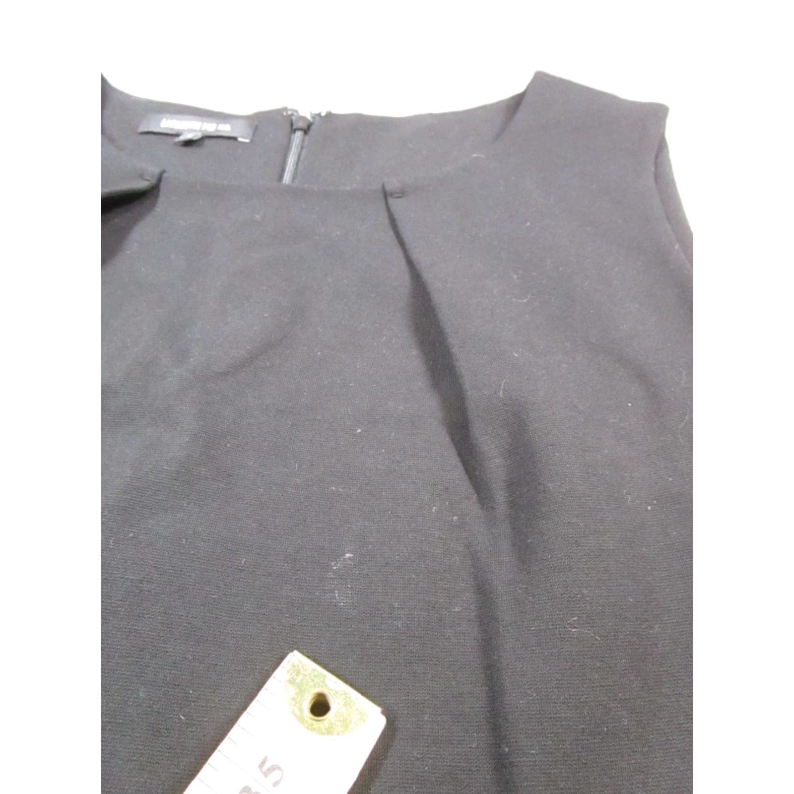 Vintage Lafayette 148 New York Dress Womens 6 Black Blouson Dress Knee Length Sleeveless Round Neck Zip Business Casual Party/Cocktail Womens Size M / US 6-8 / IT 42-44 - 6 Thumbnail