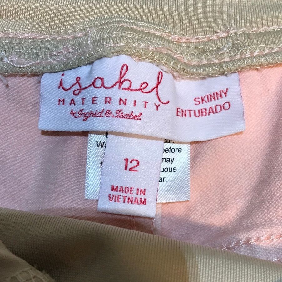 Other Isabel Maternity Skinny Pink Denim Tapered Jeans 12 Size 34" / US 12 / IT 48 - 3 Thumbnail