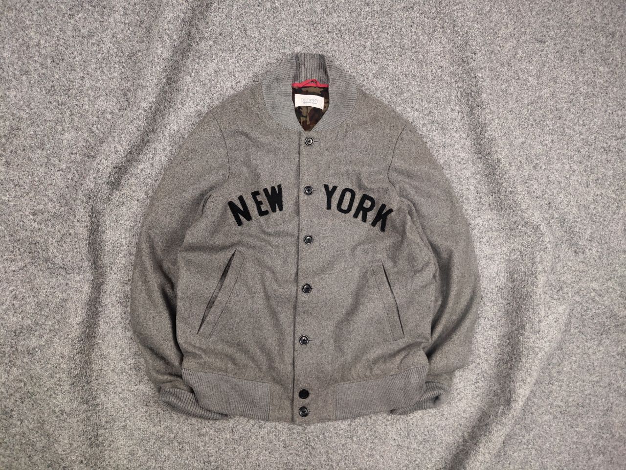 Japanese Brand Vintage Browny Design Japan New York Wool Varsity Jacket Size US M / EU 48-50 / 2 - 1 Thumbnail