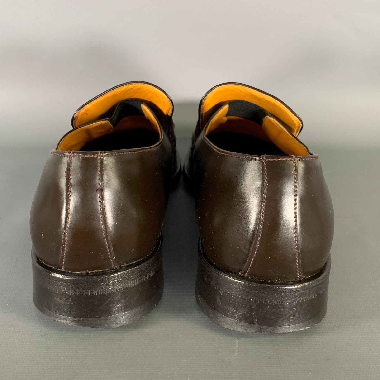Dolce & Gabbana DOLCE & GABBANA Size 9 Brown Gold Leather Loafers Size US 9 / EU 42 - 3 Thumbnail