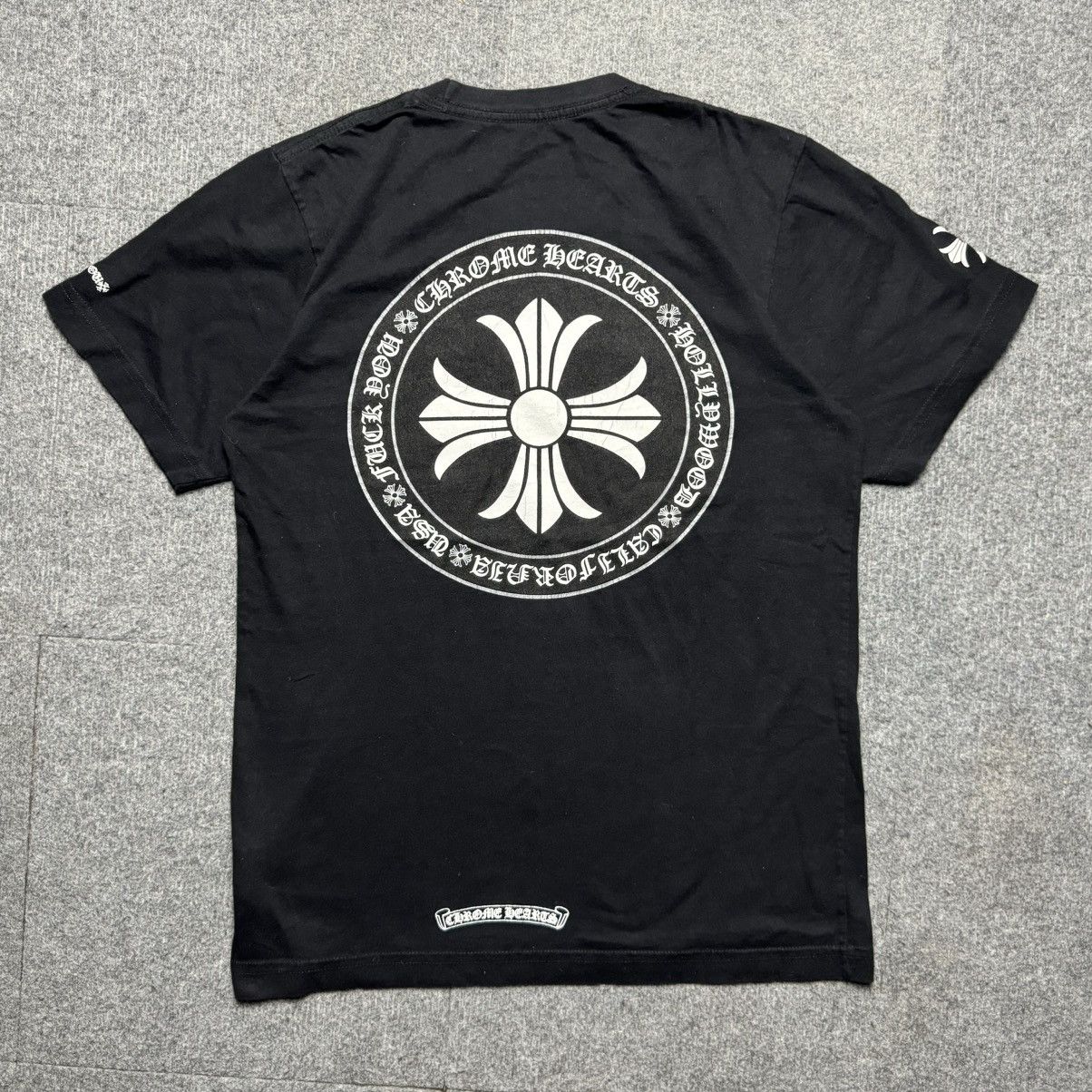 image of Chrome Hearts - Cross Plus Stamp Tee in Black, Men's (Size Small)
