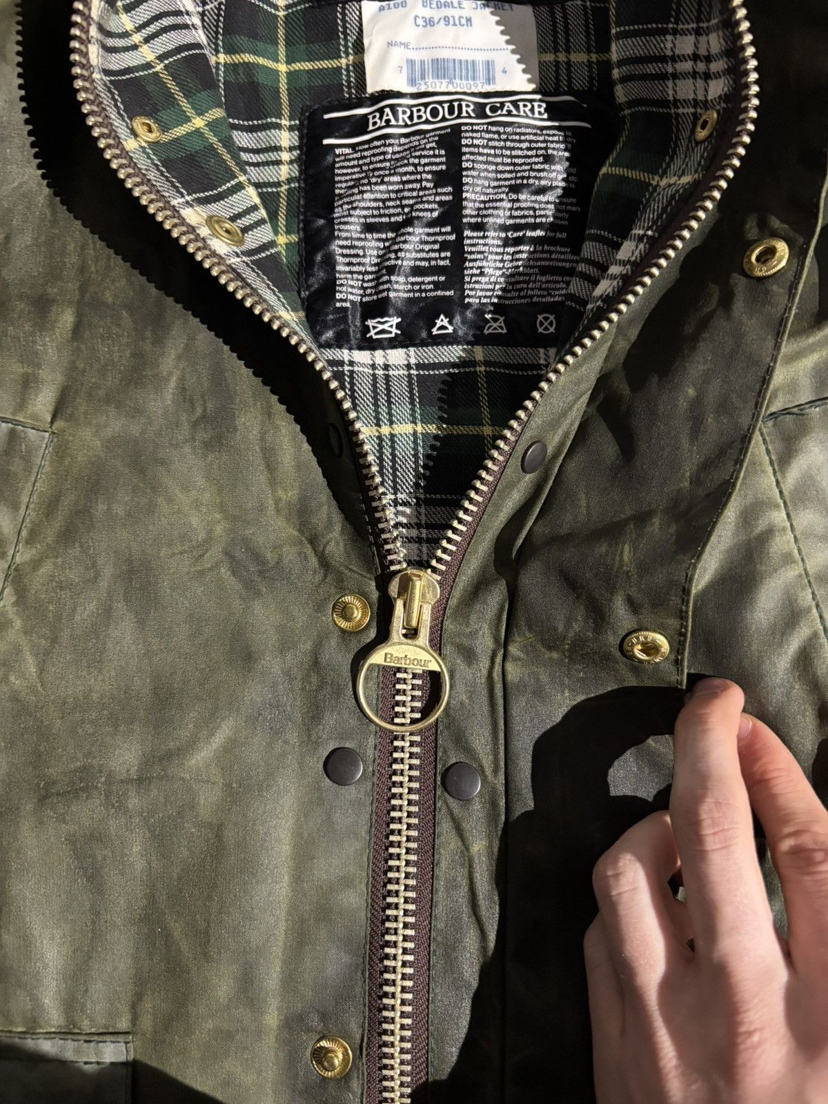Barbour Rare Wax Waxed Jacket Barbour Bedale Vintage Faded 00s Size US S / EU 44-46 / 1 - 10 Thumbnail