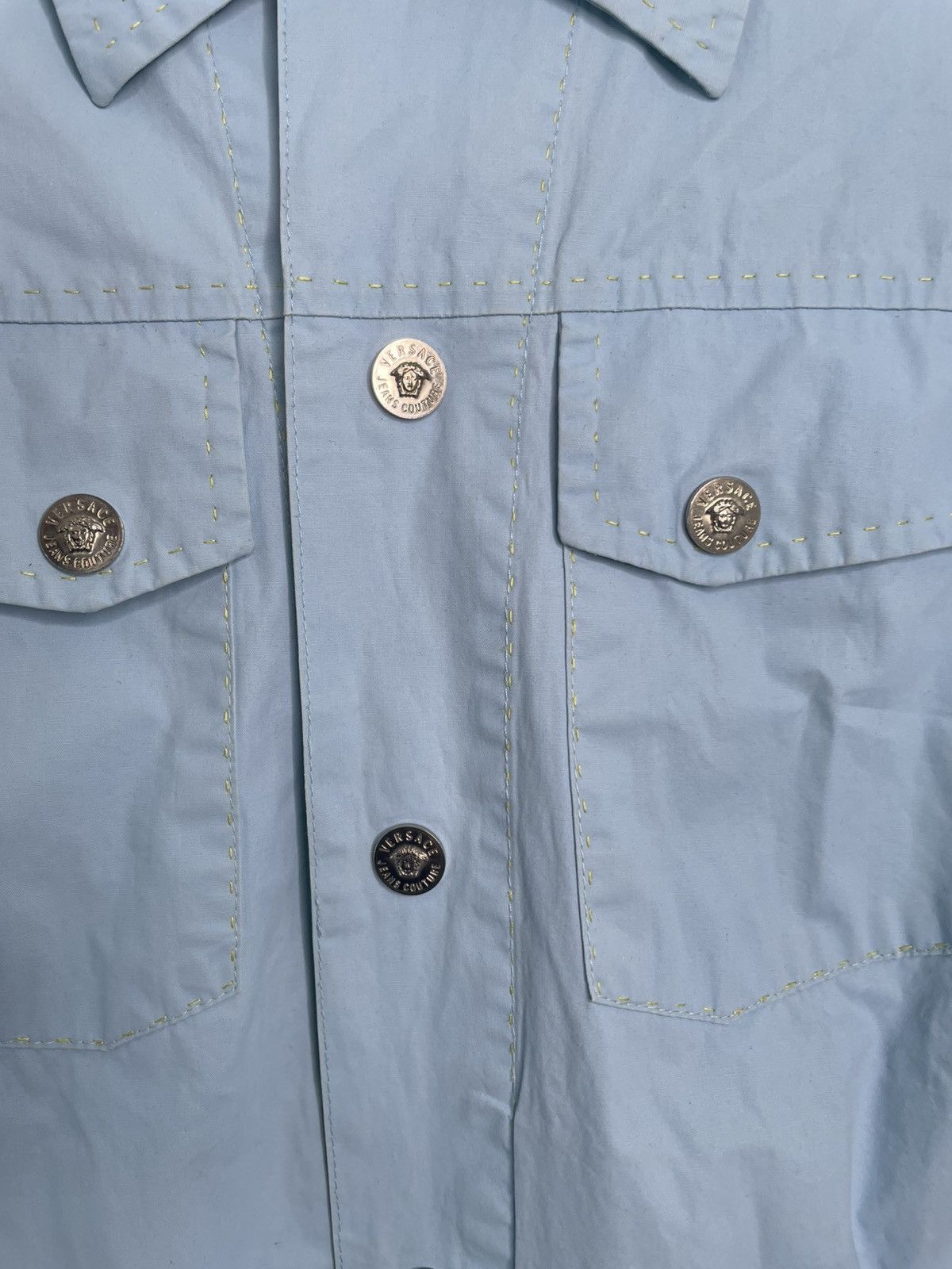 Versace Jeans Couture Versace Jeans Couture Jacket Light Blue Size Medium Size M / US 6-8 / IT 42-44 - 3 Thumbnail