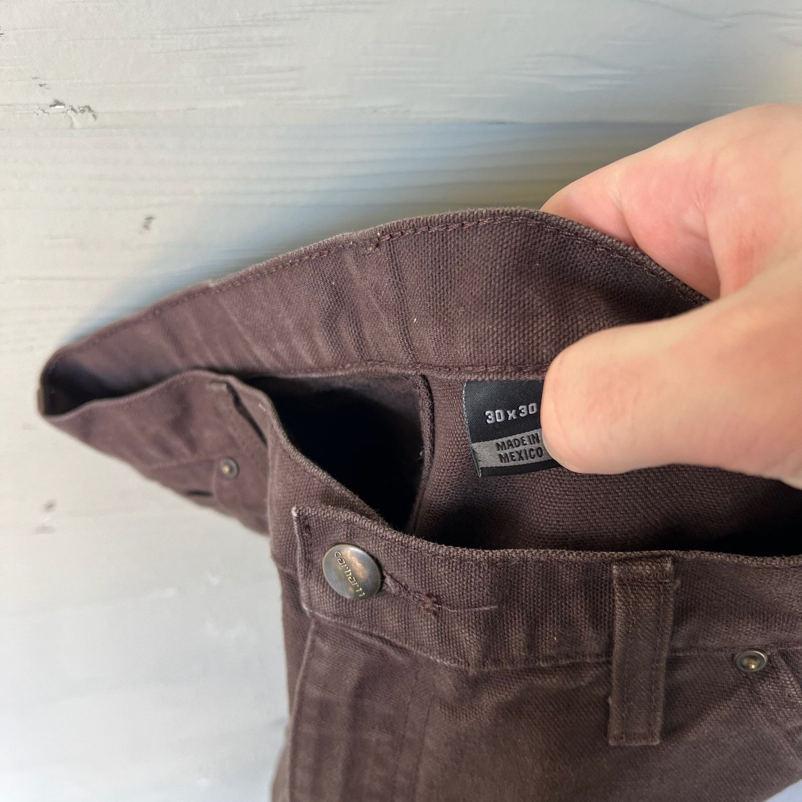 Carhartt × Vintage Carhartt brown double knee work wear carpenter pants Size US 30 / EU 46 - 4 Thumbnail