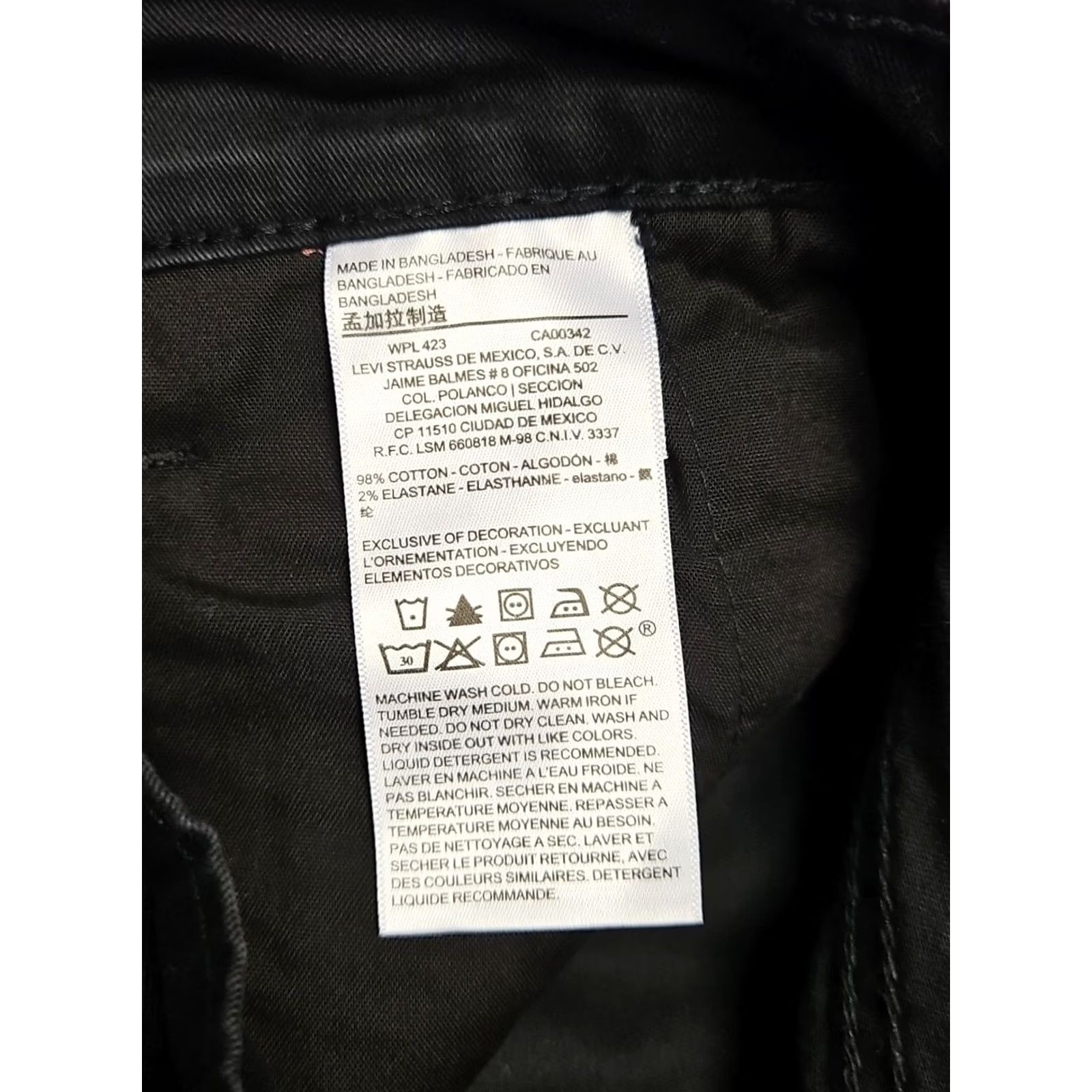 Levi's VINTAGE Levi's Signature Mens Black Stretch Pants Straight Leg 29x30 Size US 29 - 5 Thumbnail