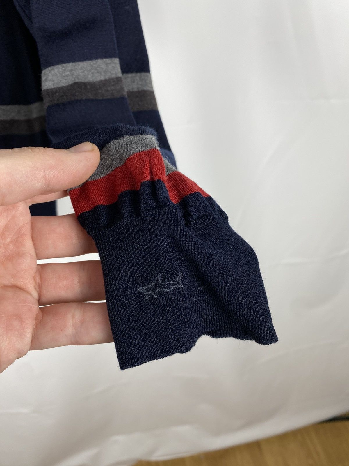 Paul & Shark Paul & Shark Striped Jumper 1/3 Zip Wool Mock Neck size M Size US M / EU 48-50 / 2 - 4 Thumbnail