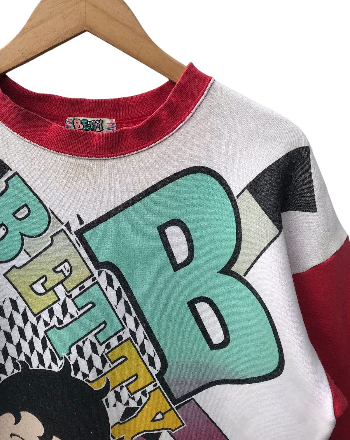 Cartoon Network Vintage 90s Betty Boop Overprinted Sweatshirt - STAINS Size US M / EU 48-50 / 2 - 6 Thumbnail