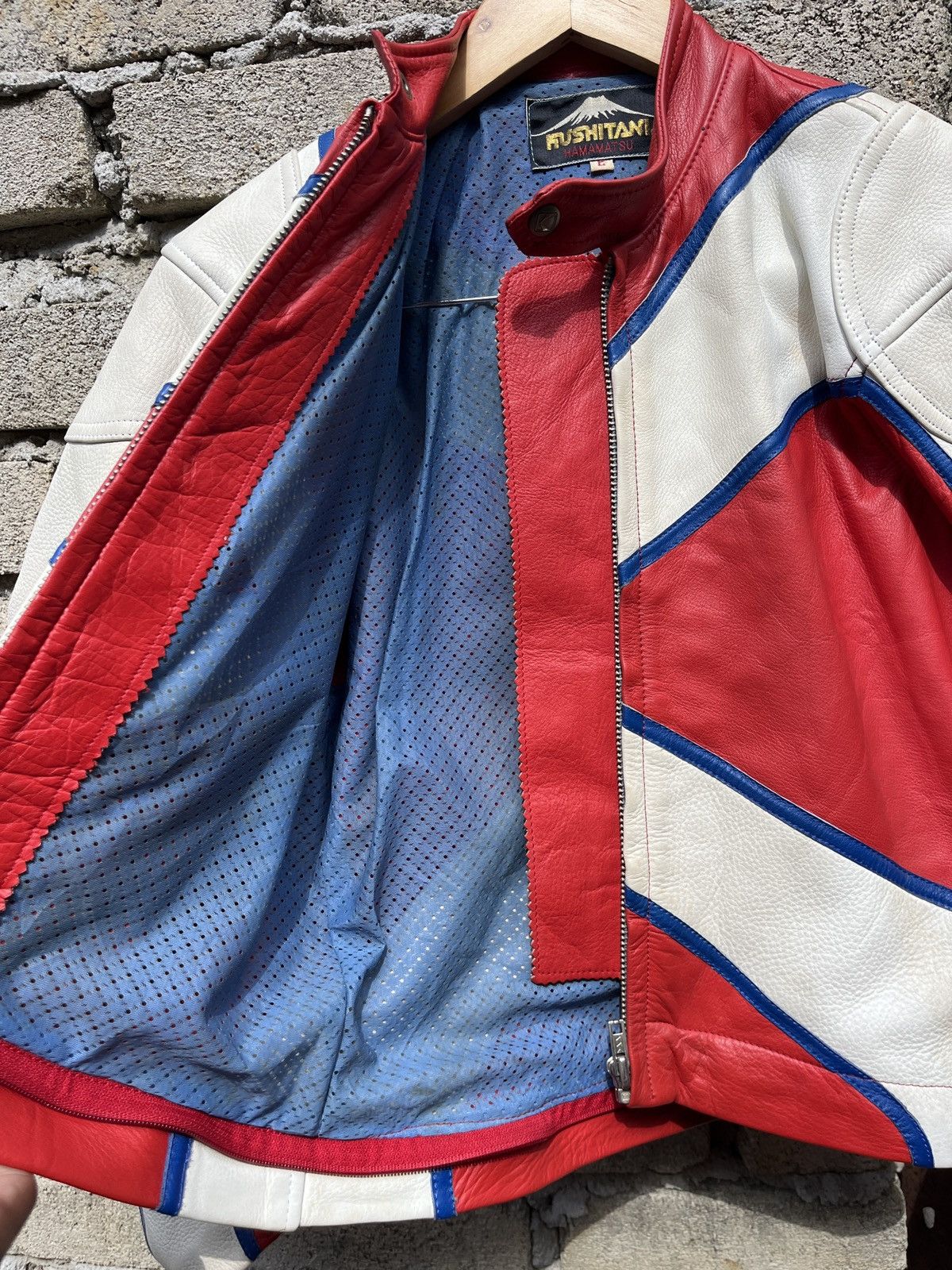 Genuine Leather × Vintage Kushitani Hamamatsu 2 Pieces Overall Leather Racing Set Size US 30 / EU 46 - 16 Thumbnail