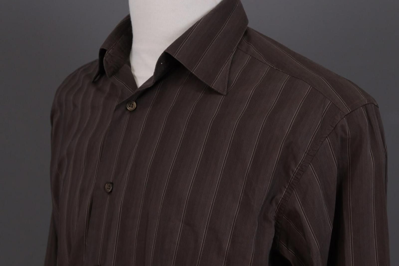 Ermenegildo Zegna Zegna Brown City Button Down Shirt Size 42 / 16 1/2 Size US M / EU 48-50 / 2 - 10 Thumbnail