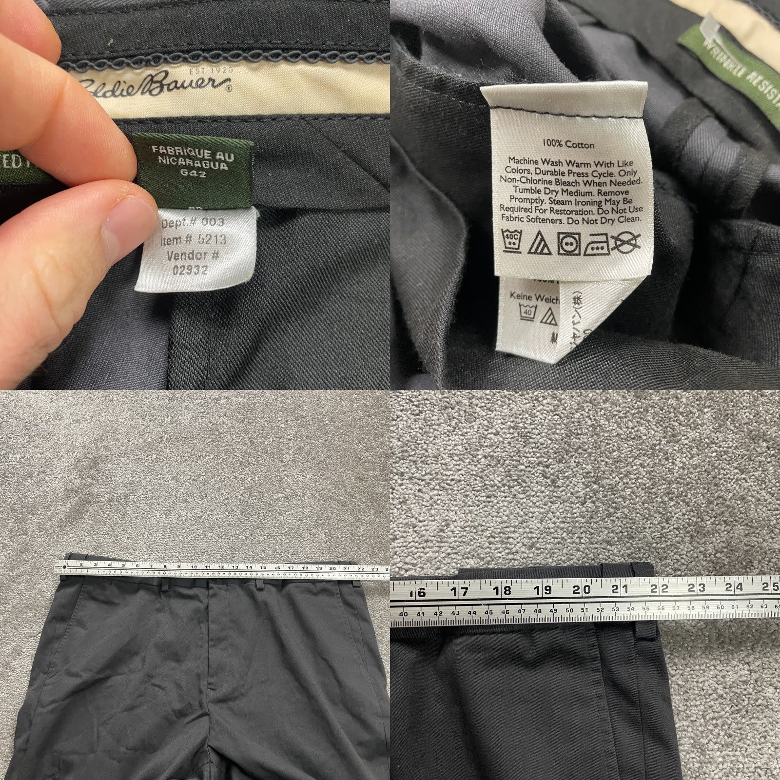 Eddie Bauer Eddie Bauer Dress Pants Mens 44x34.5 Big & Tall Straight Leg Gray Relaxed Classic Size US 42 / EU 58 - 8 Thumbnail