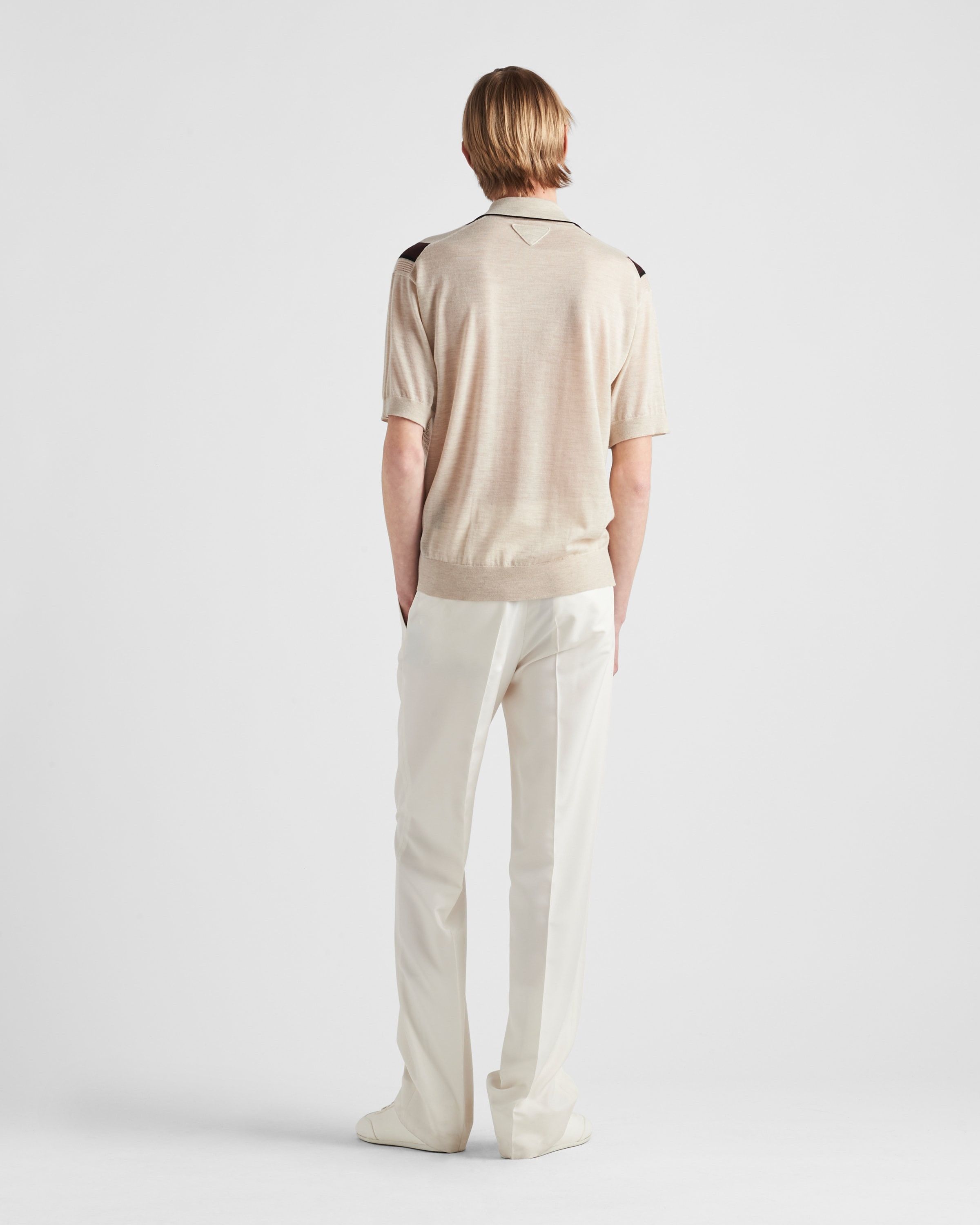 Prada o1bcso1str1025 Superfine Cashmere Knit Polo Shirt Size US S / EU 44-46 / 1 - 5 Thumbnail