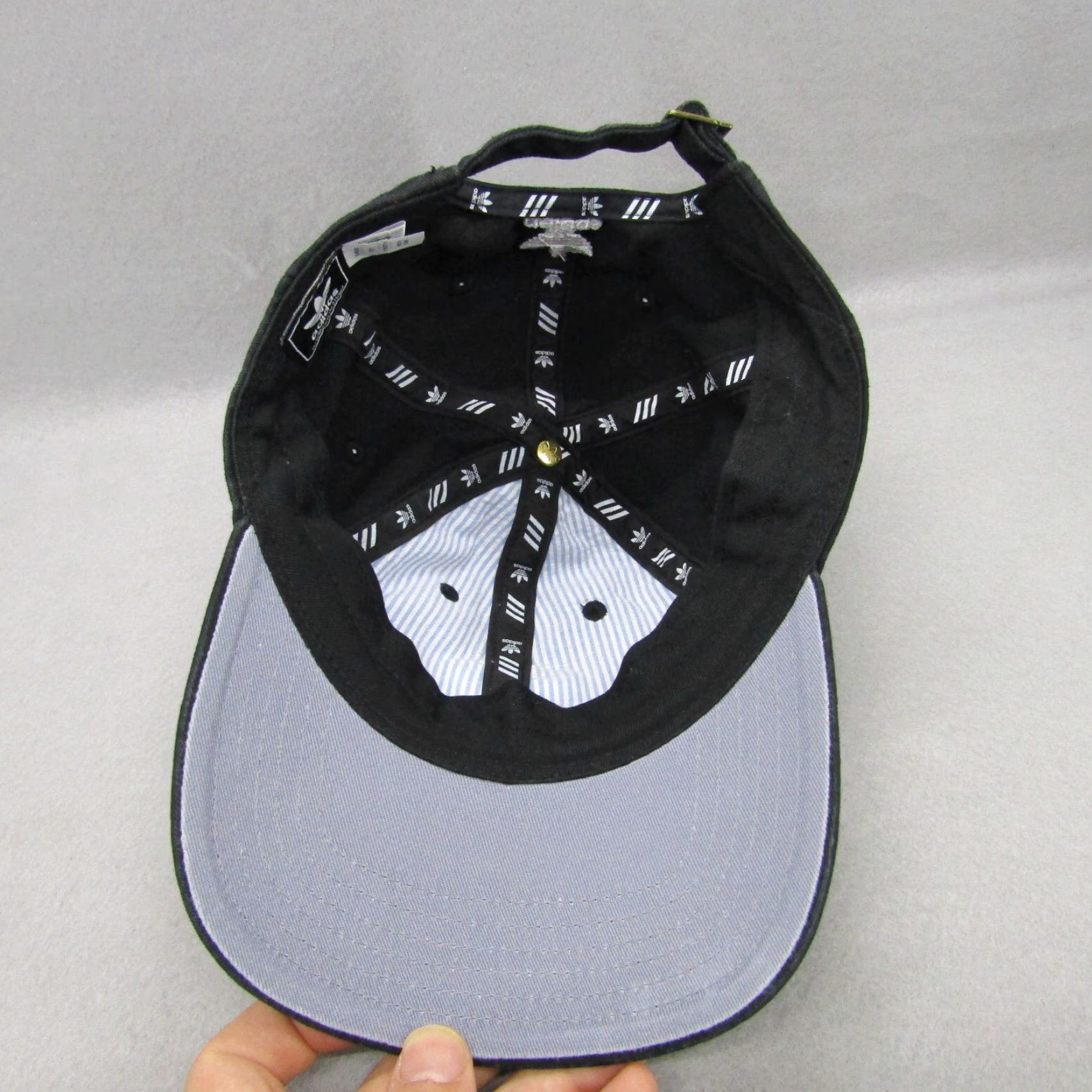 Adidas Adidas Hat Strap Back Black Dad Cap White Trefoil Spellout Outdoor Golf Athletic Baseball Cap Mens Adjustable Black Trefoil Outdoor Sports Size ONE SIZE - 5 Thumbnail