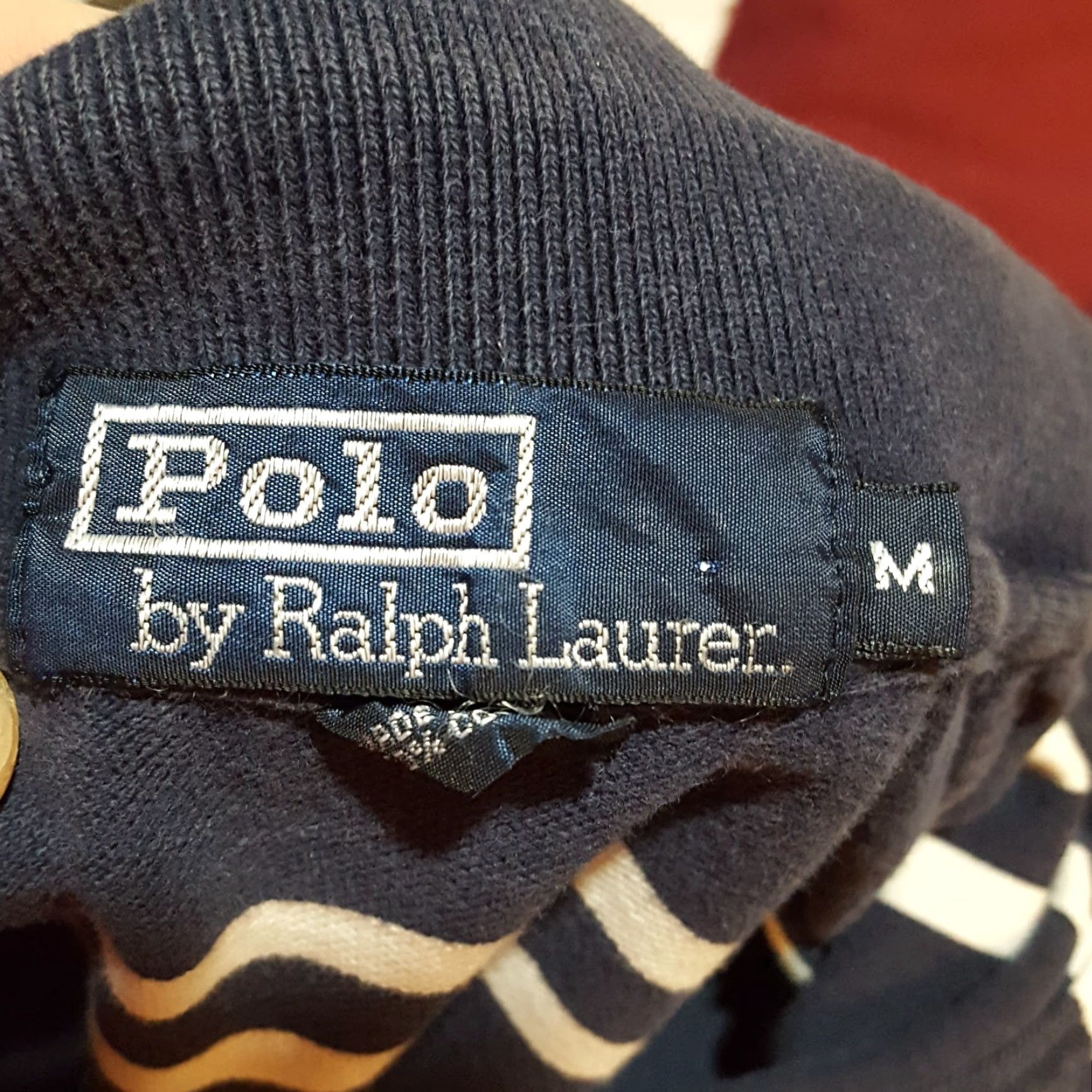 Ralph Lauren Vintage Polo Ralph Lauren Men’s Medium Polo Shirt 90s Striped Cotton Casual Preppy Blue Size US M / EU 48-50 / 2 - 4 Thumbnail