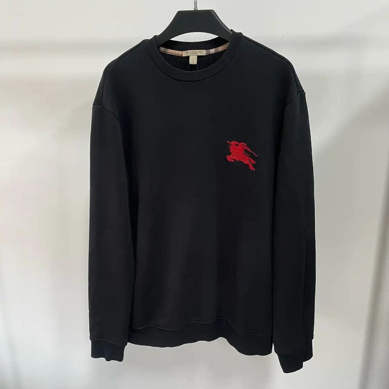 Burberry Burberry Black Crewneck Sweatshirt for Men Size US XL / EU 56 / 4 - 1 Thumbnail