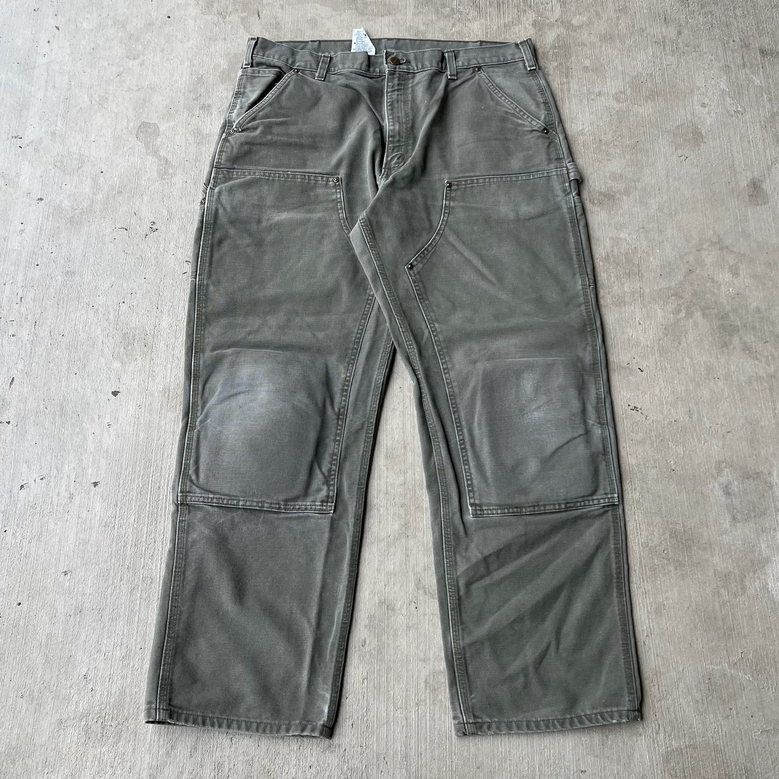 Carhartt × Vintage Carhartt MOS green double knee work wear carpenter pants Size US 38 / EU 54 - 1 Thumbnail