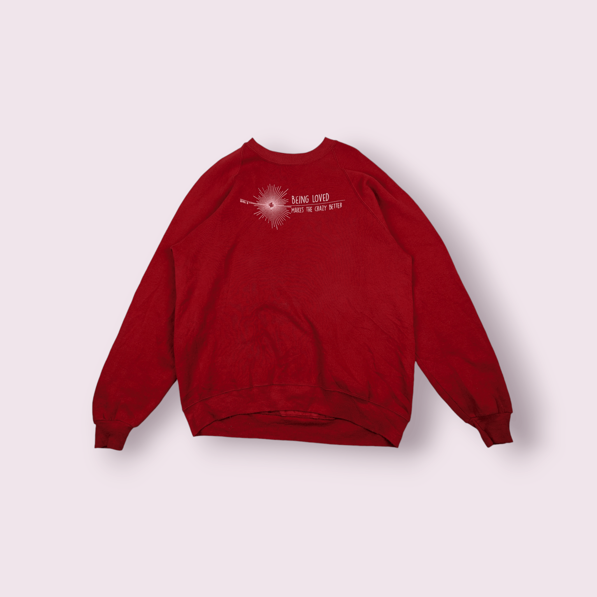 Russell Athletic Vintage 90's RUSSELL Being Loved Make Crazy Better Jumper Size US XL / EU 56 / 4 - 1 Thumbnail